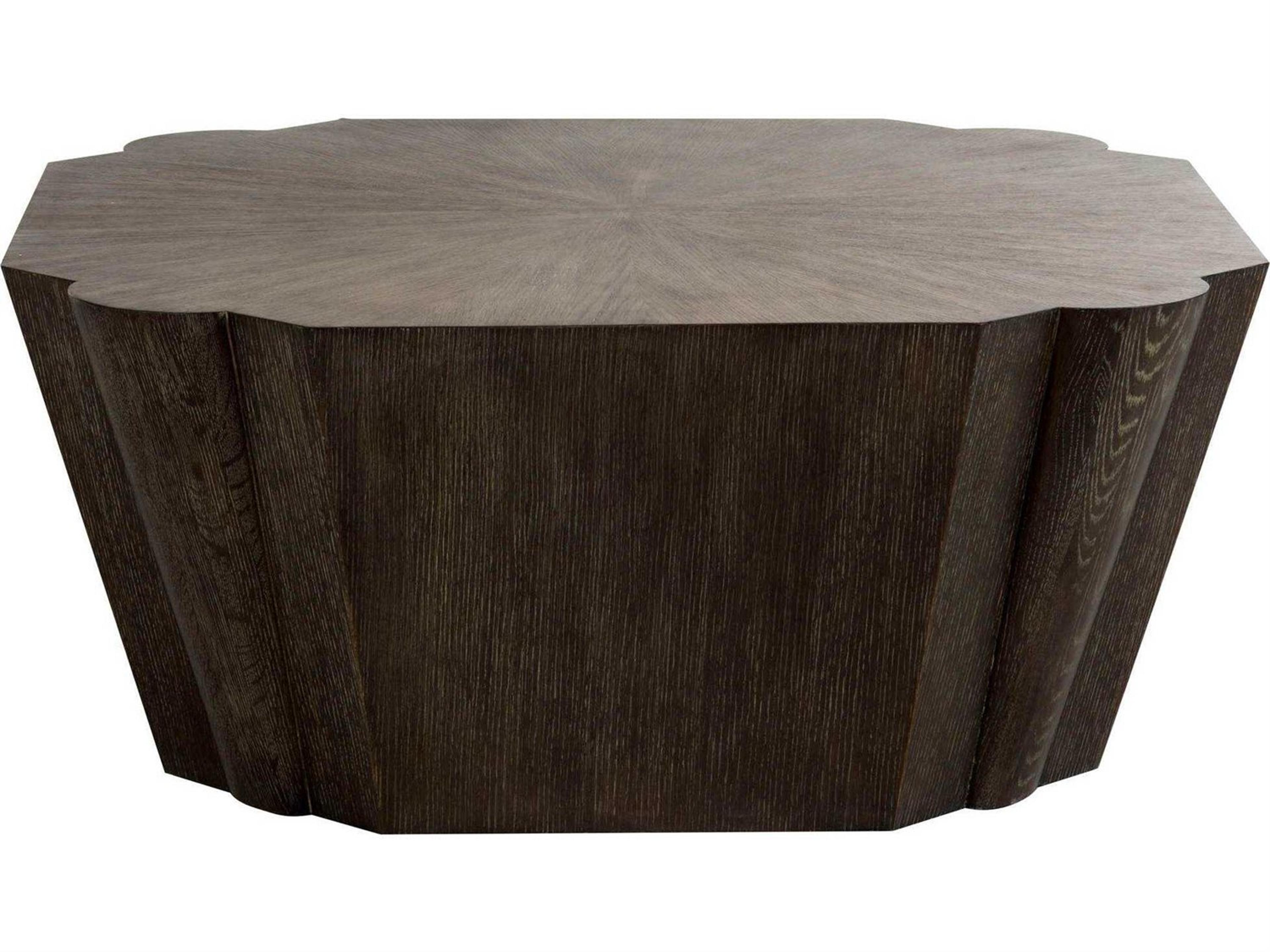 Gabby Kenwood Square Wood Dark Gray Cerused Oak Brushed Coffee Table