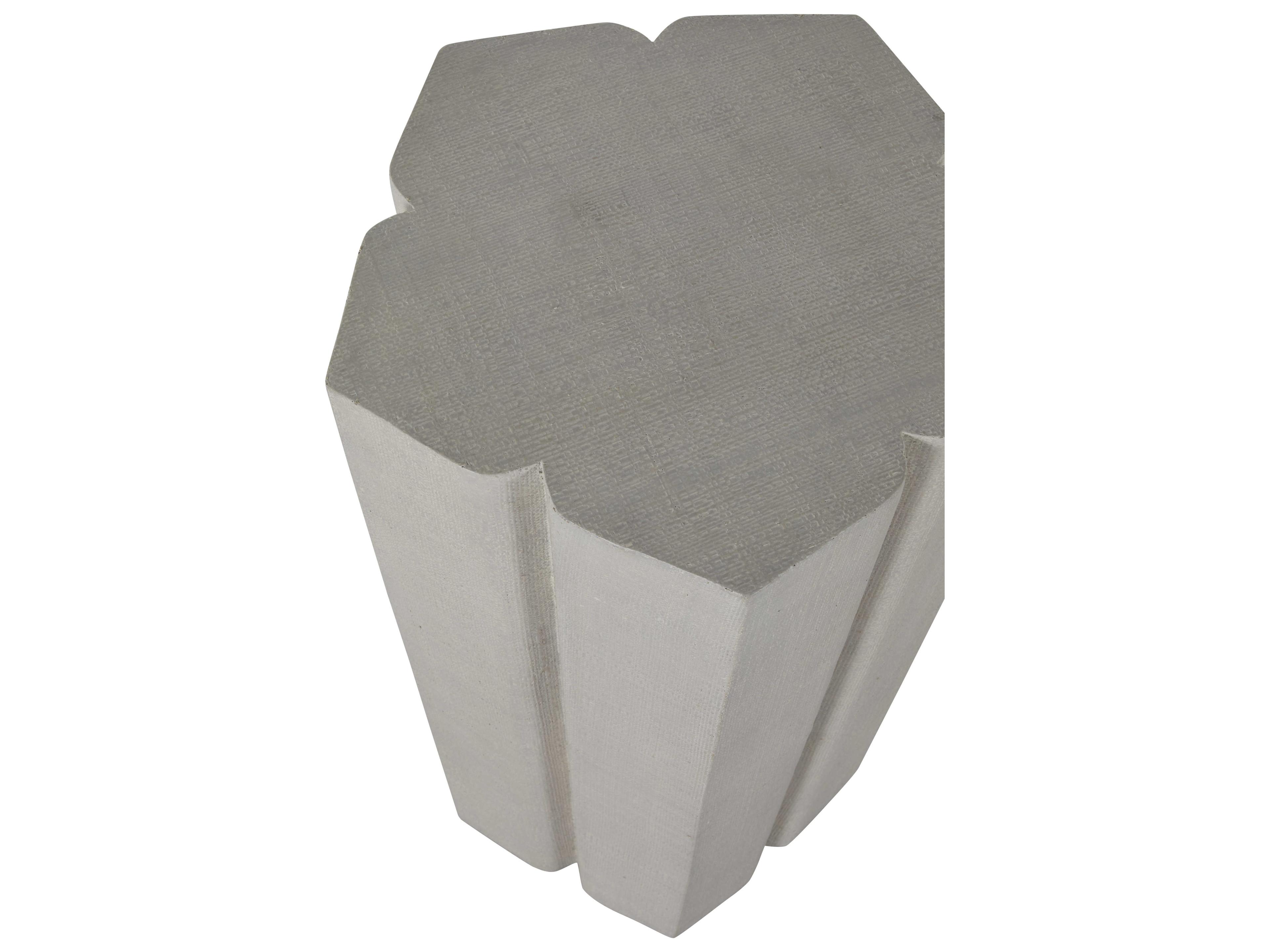 Gabby Mina White Seagrass End Table