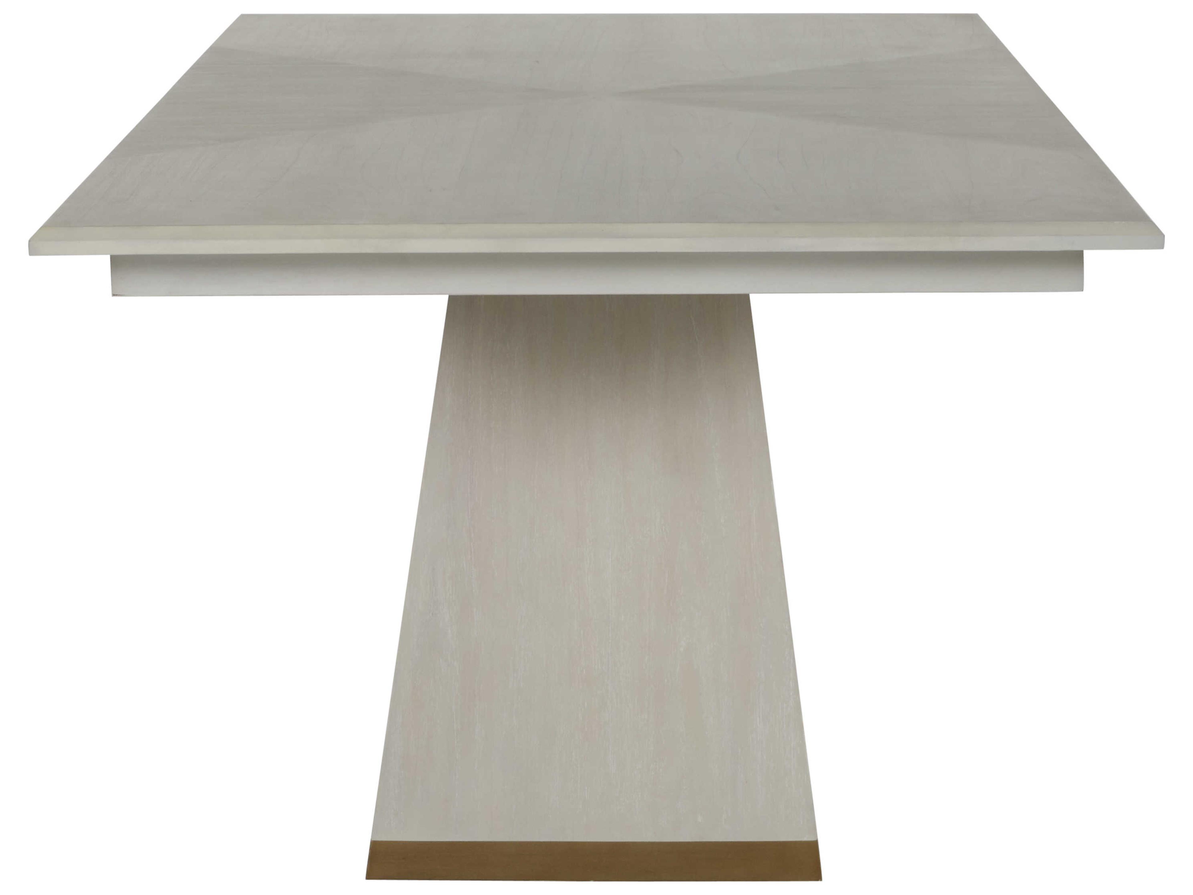 Gabby Ferris Rectangular Wood Cerused White Gold Dining Table