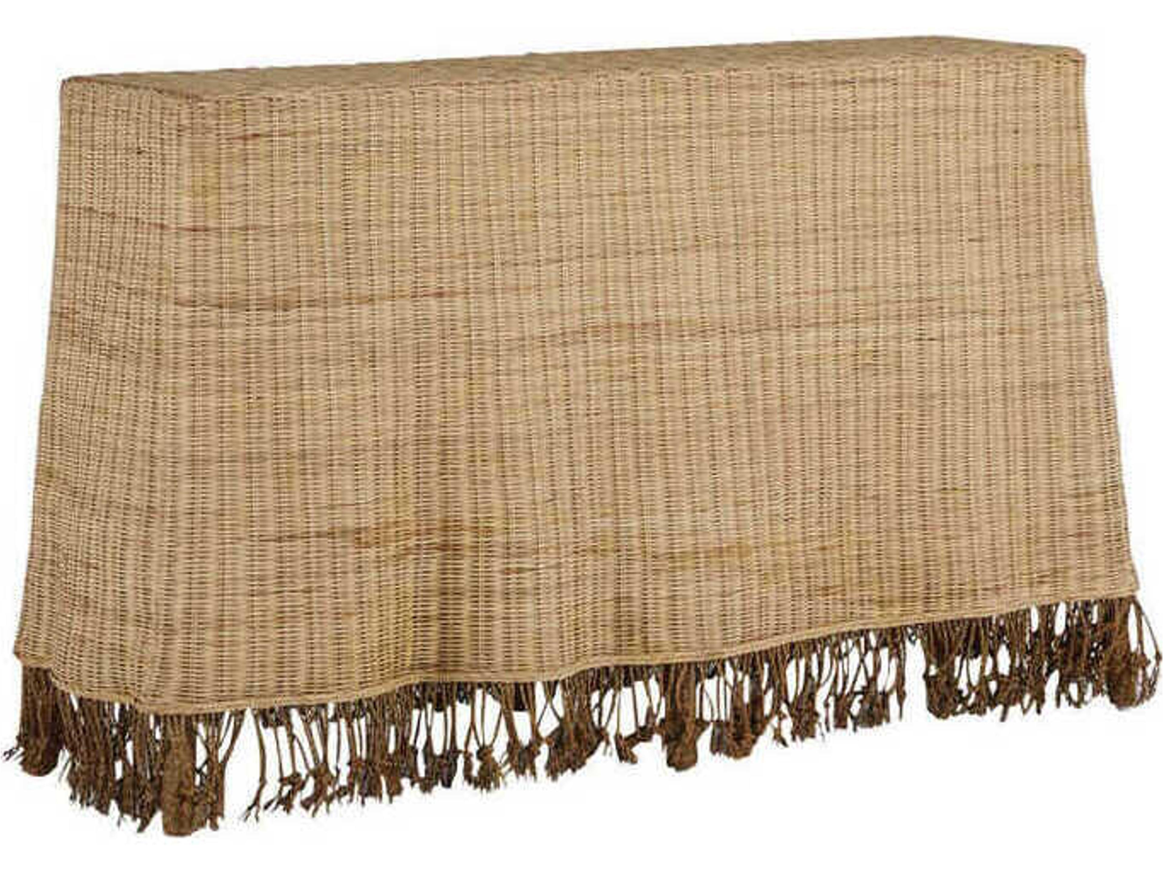 Gabby Desoto Rectangular Natural Rattan Seagrass Console Table