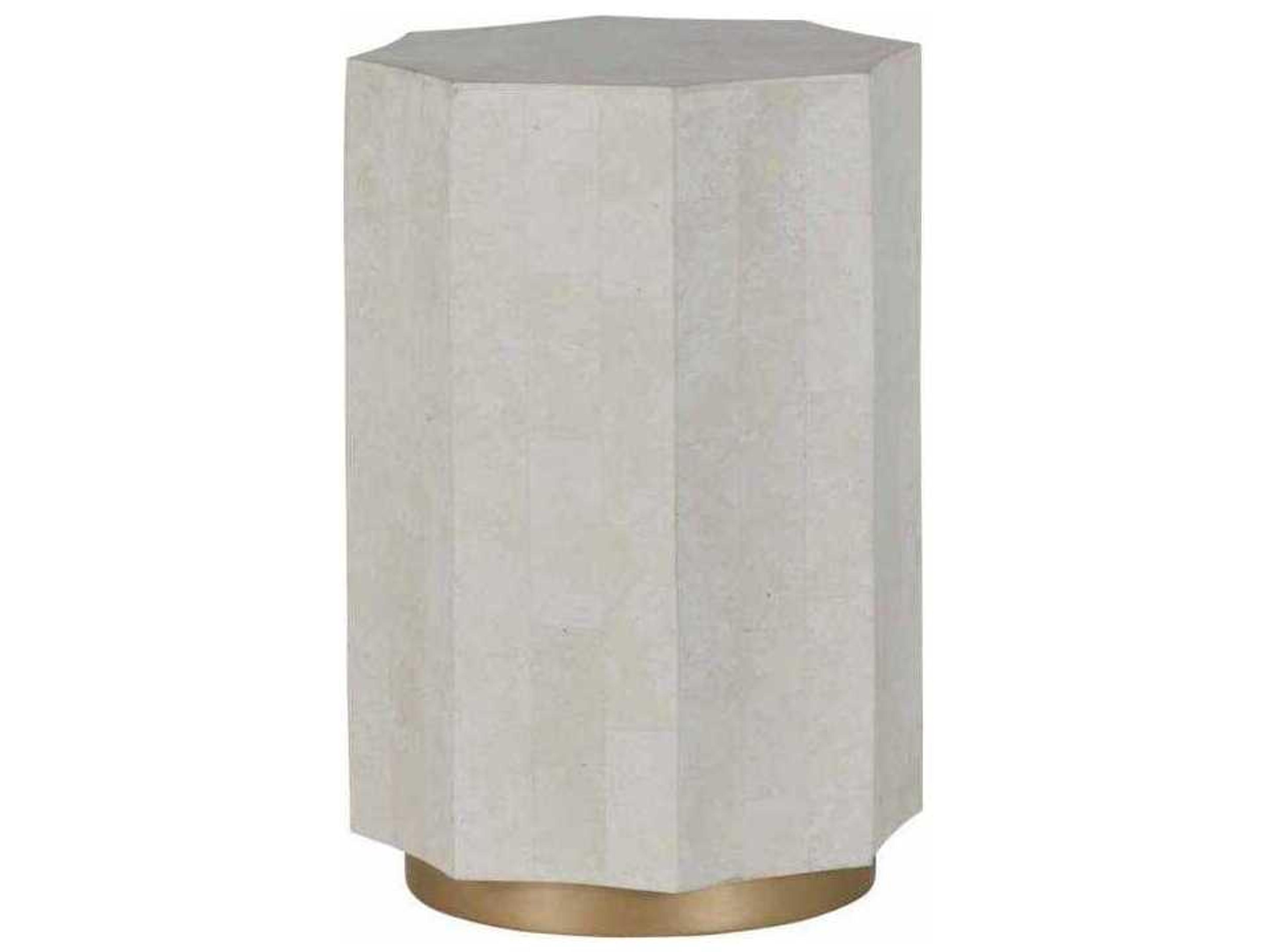 Bellany Hexagon Stone Amirah Gold Agate End Table