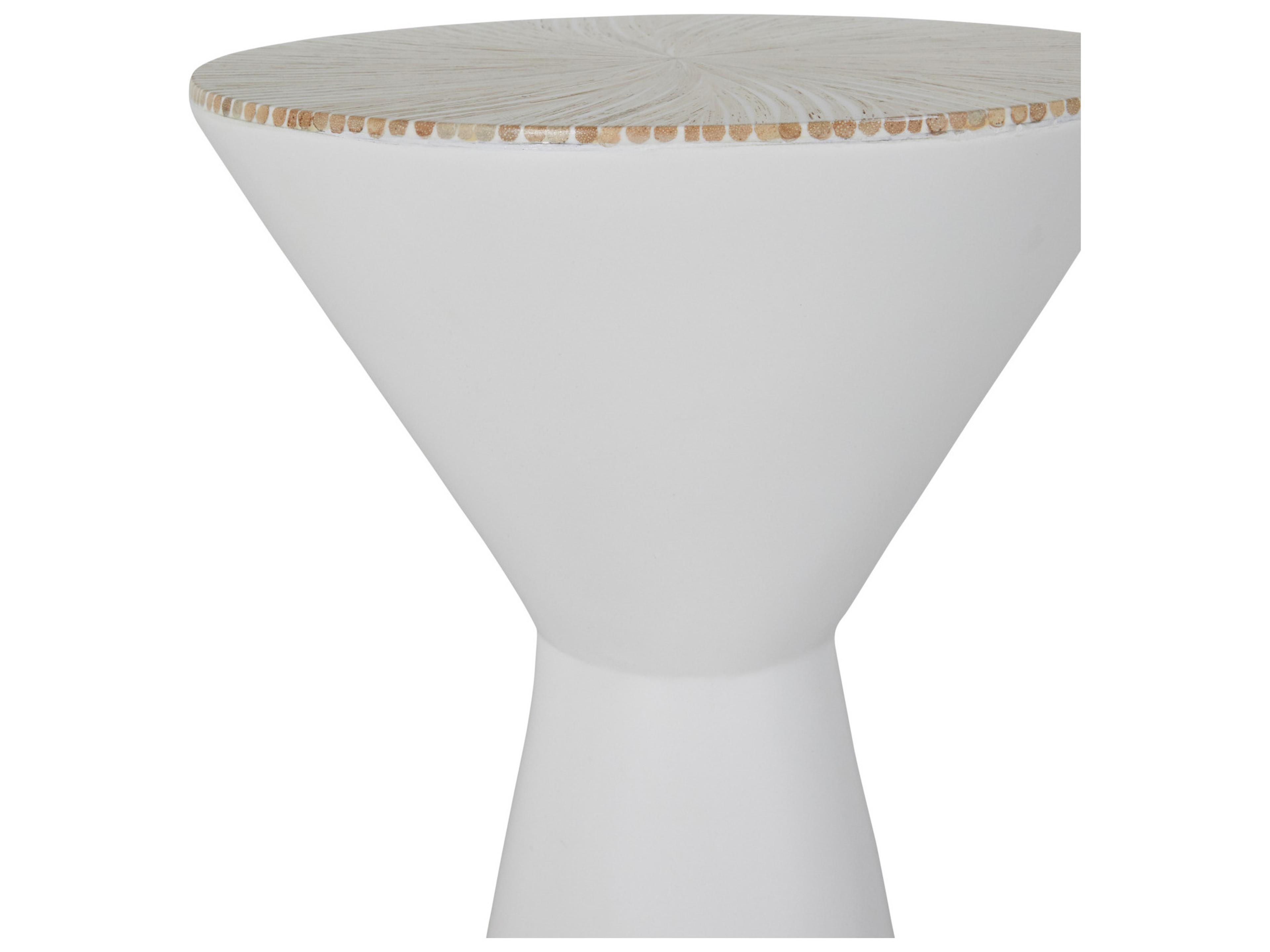 Gabby Essie Round Wicker End Table