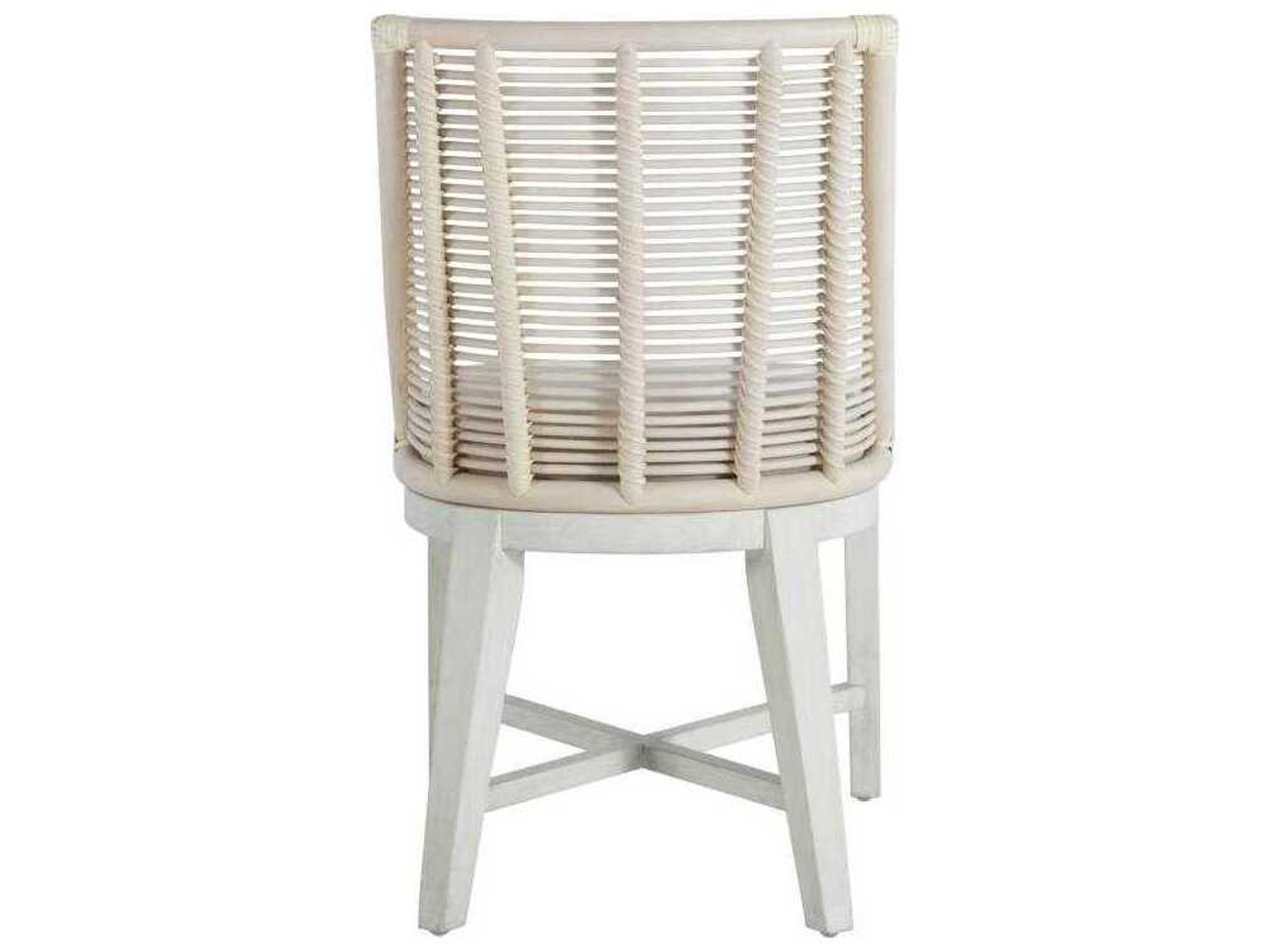 Gabby Hamlet Mahogany Wood White Leather Side Dining Chair