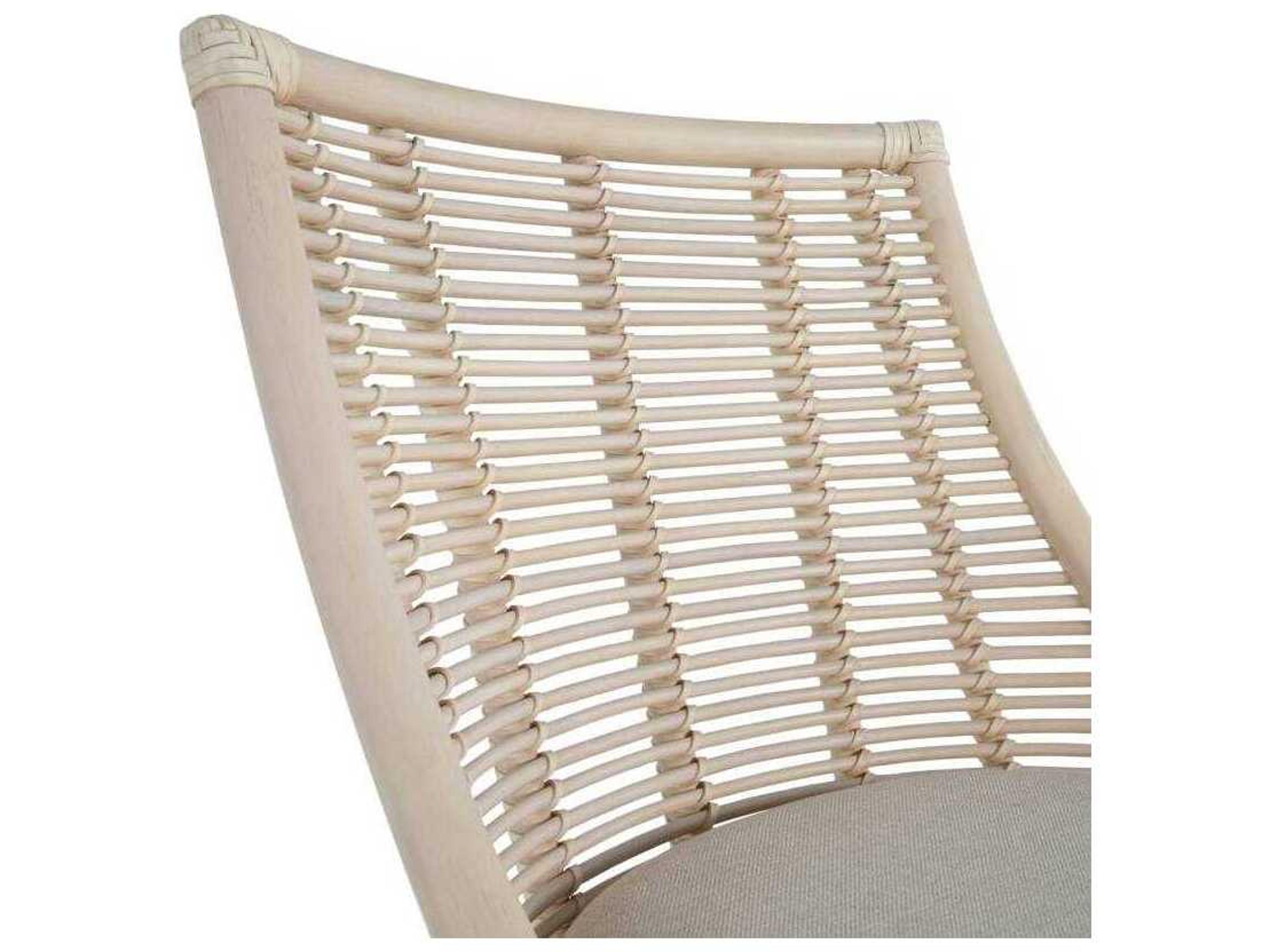 Gabby Hamlet Mahogany Wood White Leather Side Dining Chair