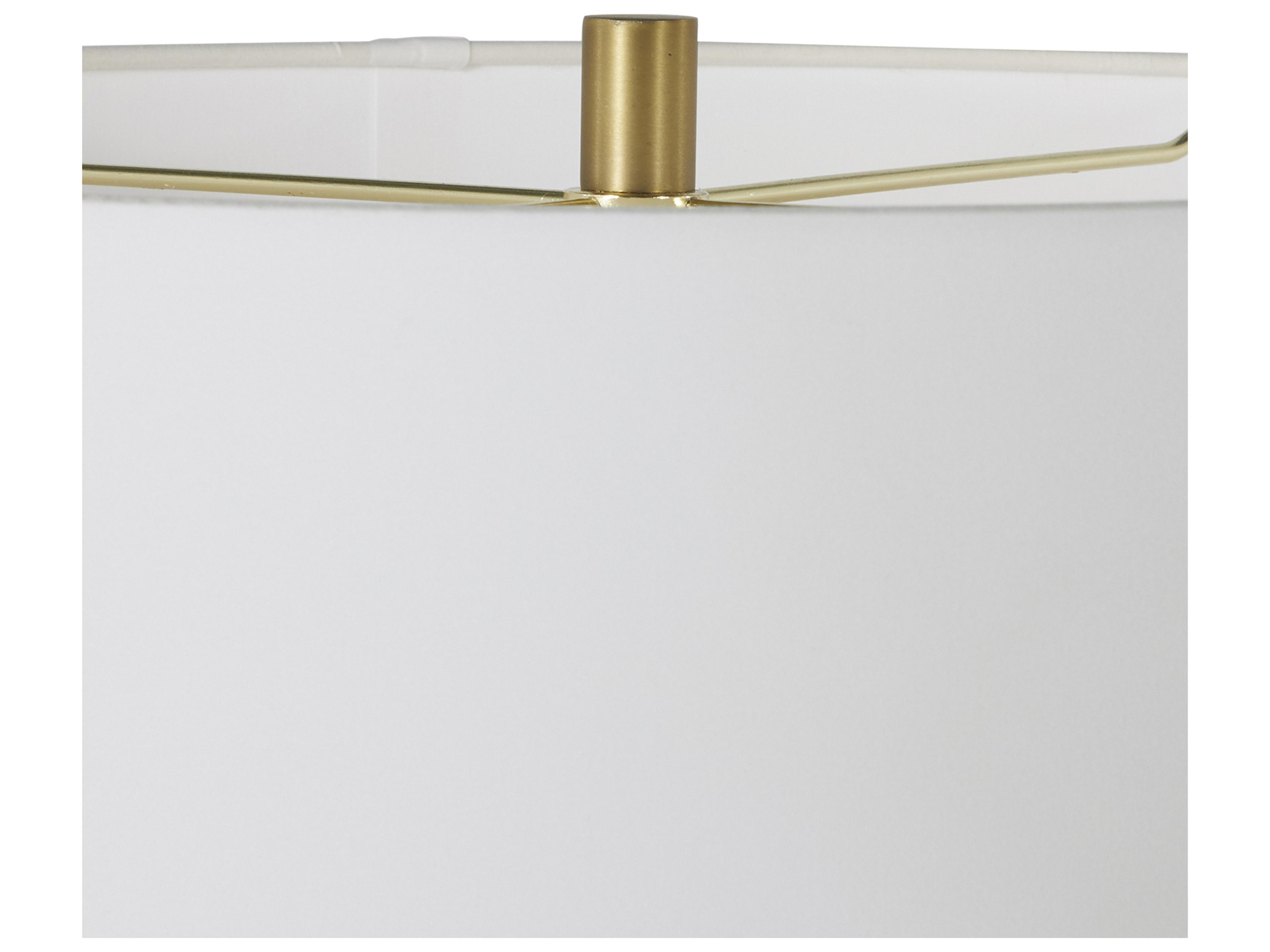 Gabby Osmond Matte Antique Brass White Buffet Lamp