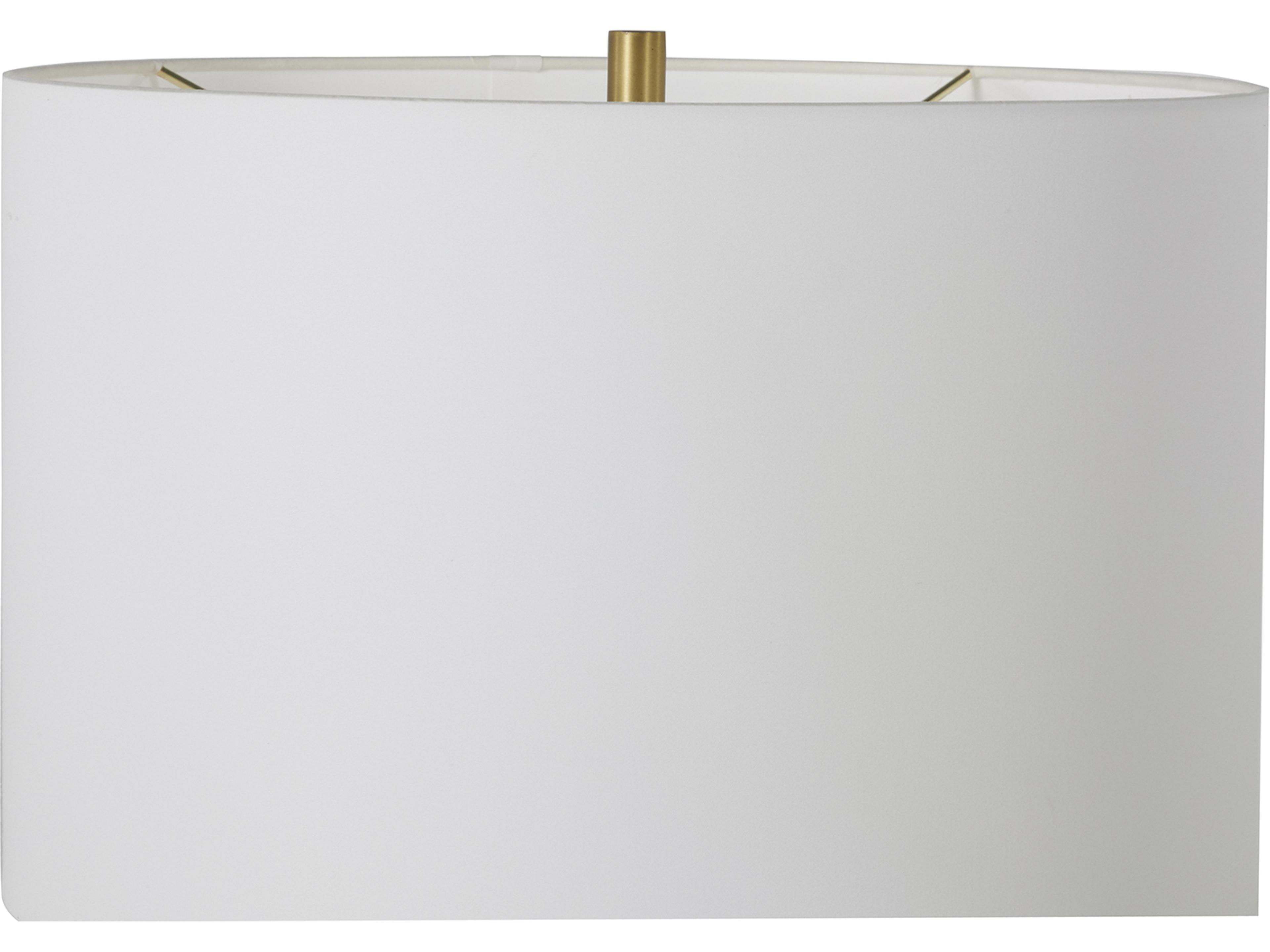 Gabby Osmond Matte Antique Brass White Buffet Lamp