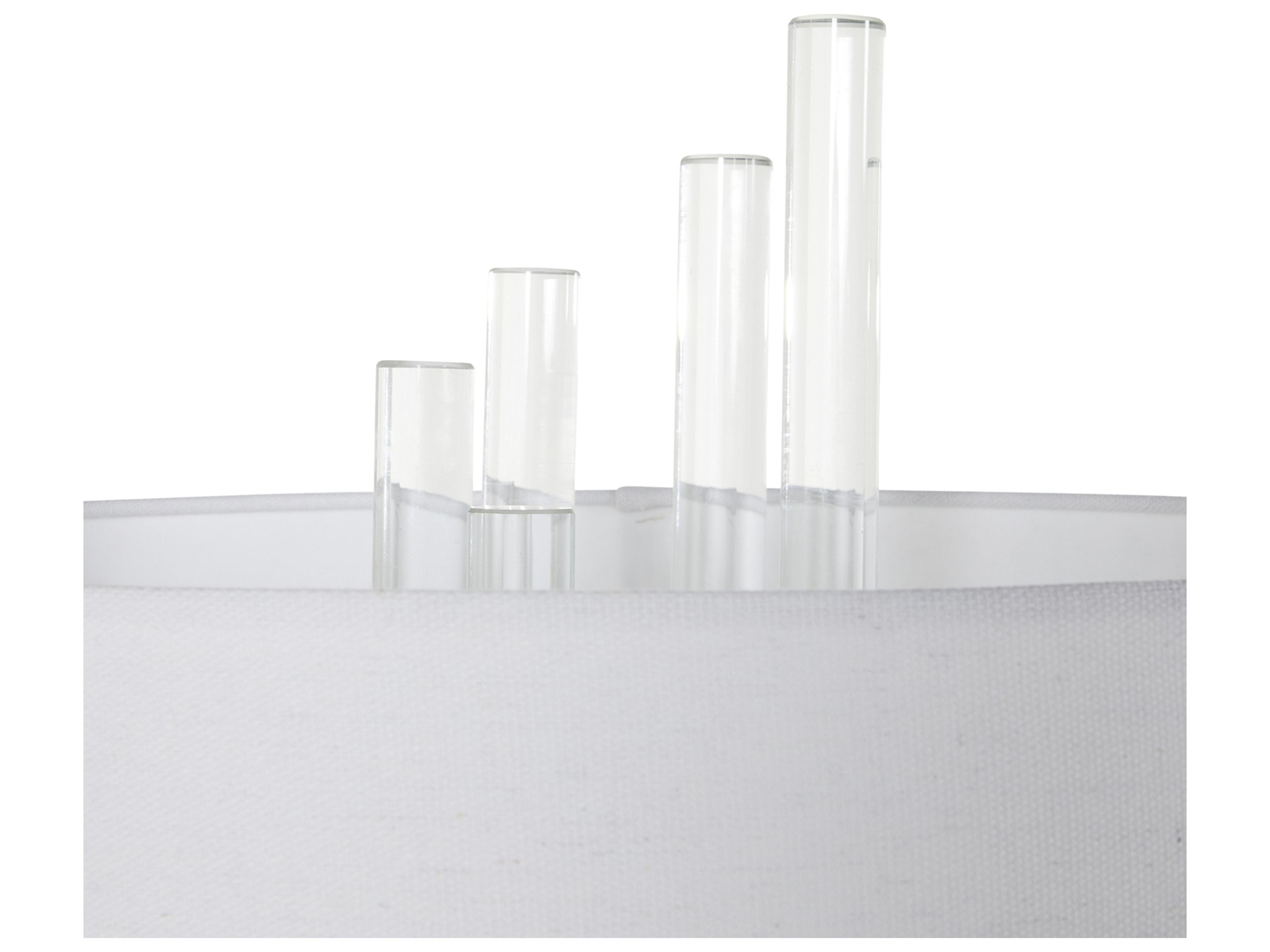 Gabby Merna Antique Brass White Linen Buffet Lamp