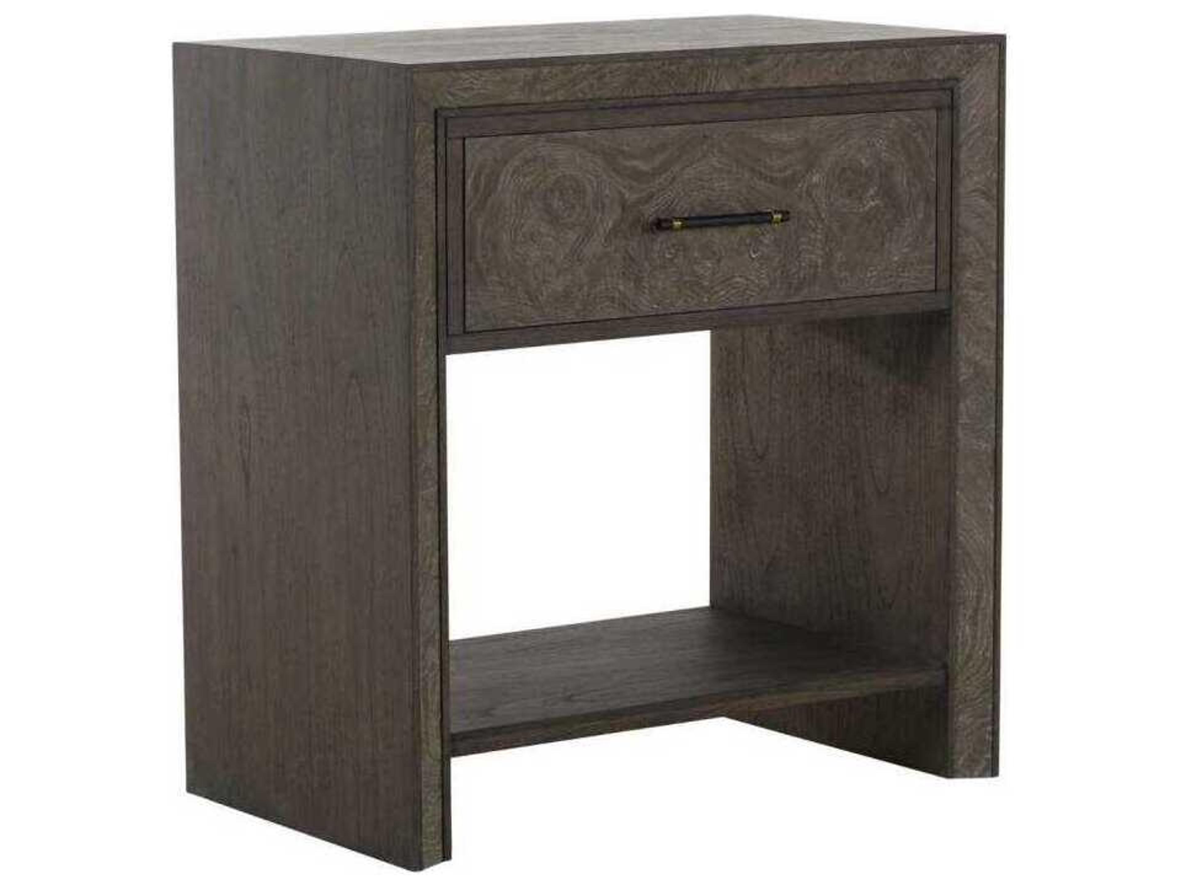 Alma 1-Drawer Mindi Wood Nightstand