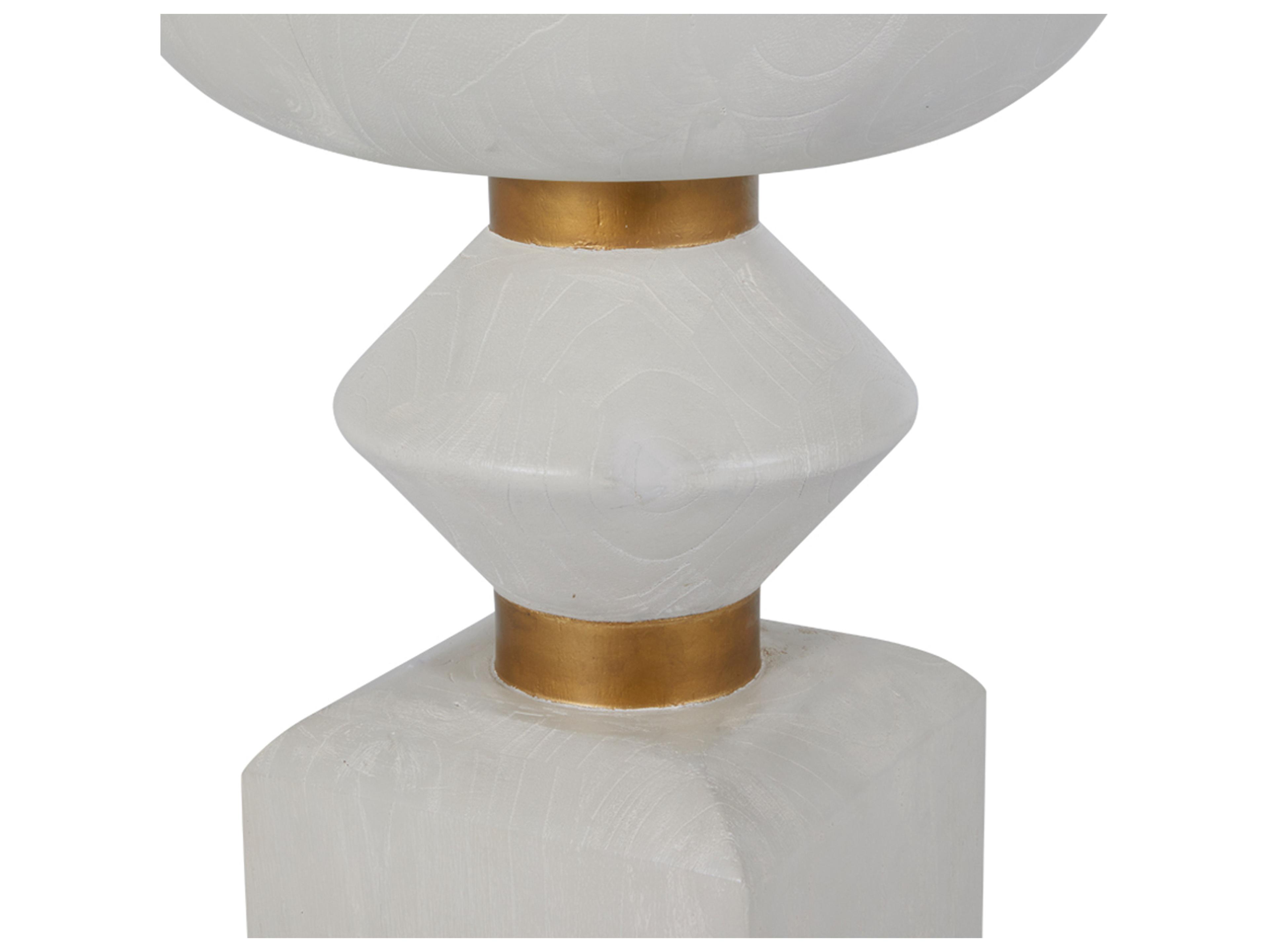 Gabby Norris Round Wood Cerused White Drinking Table