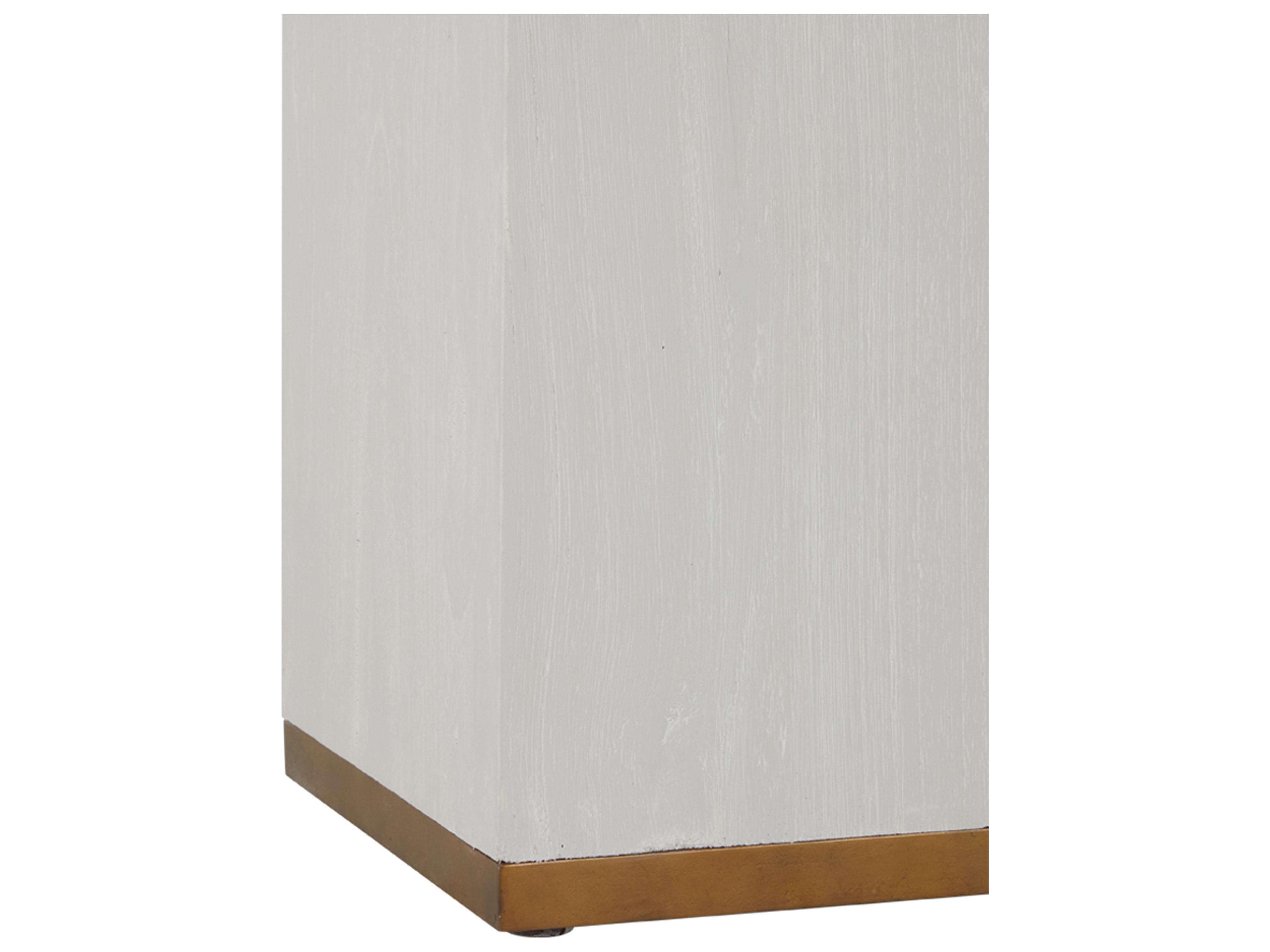 Gabby Norris Round Wood Cerused White Drinking Table