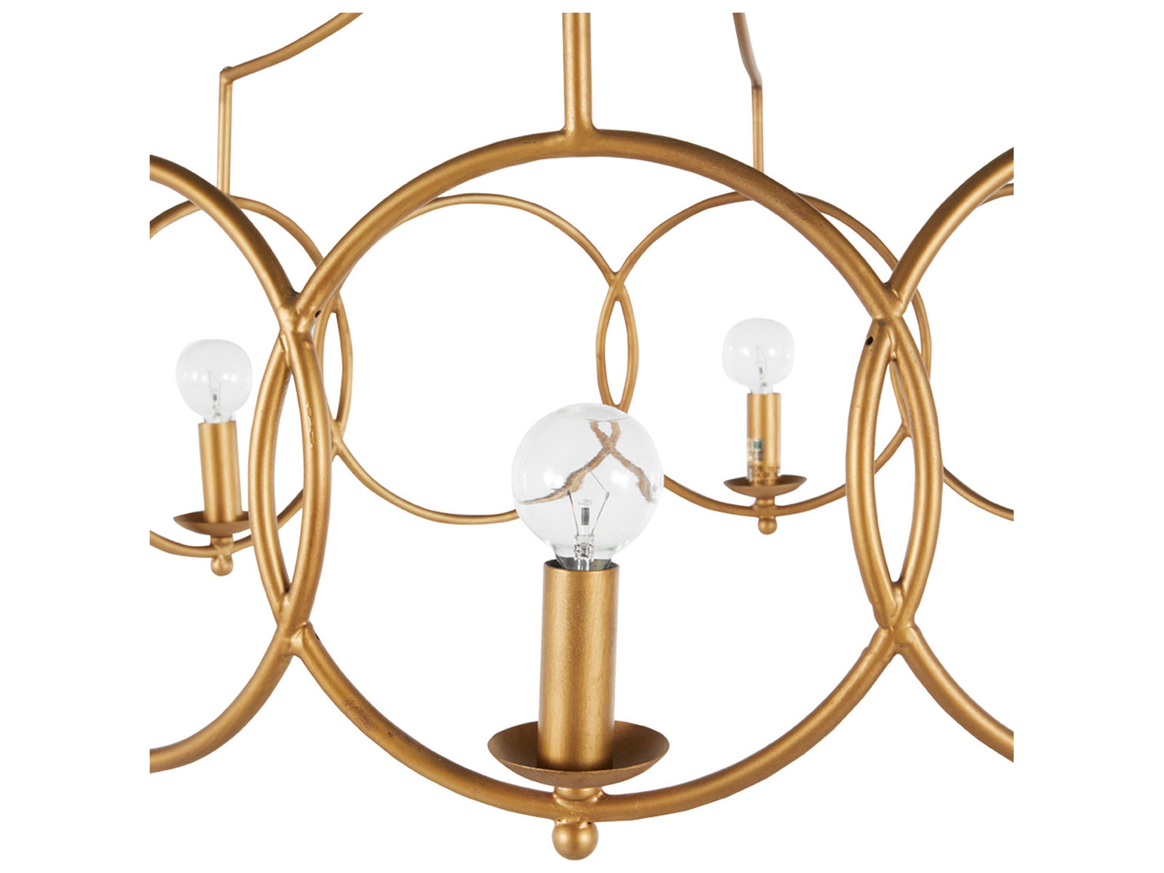 Gabby Cansa 6-Light Clean Antique Gold Candelabra Chandelier