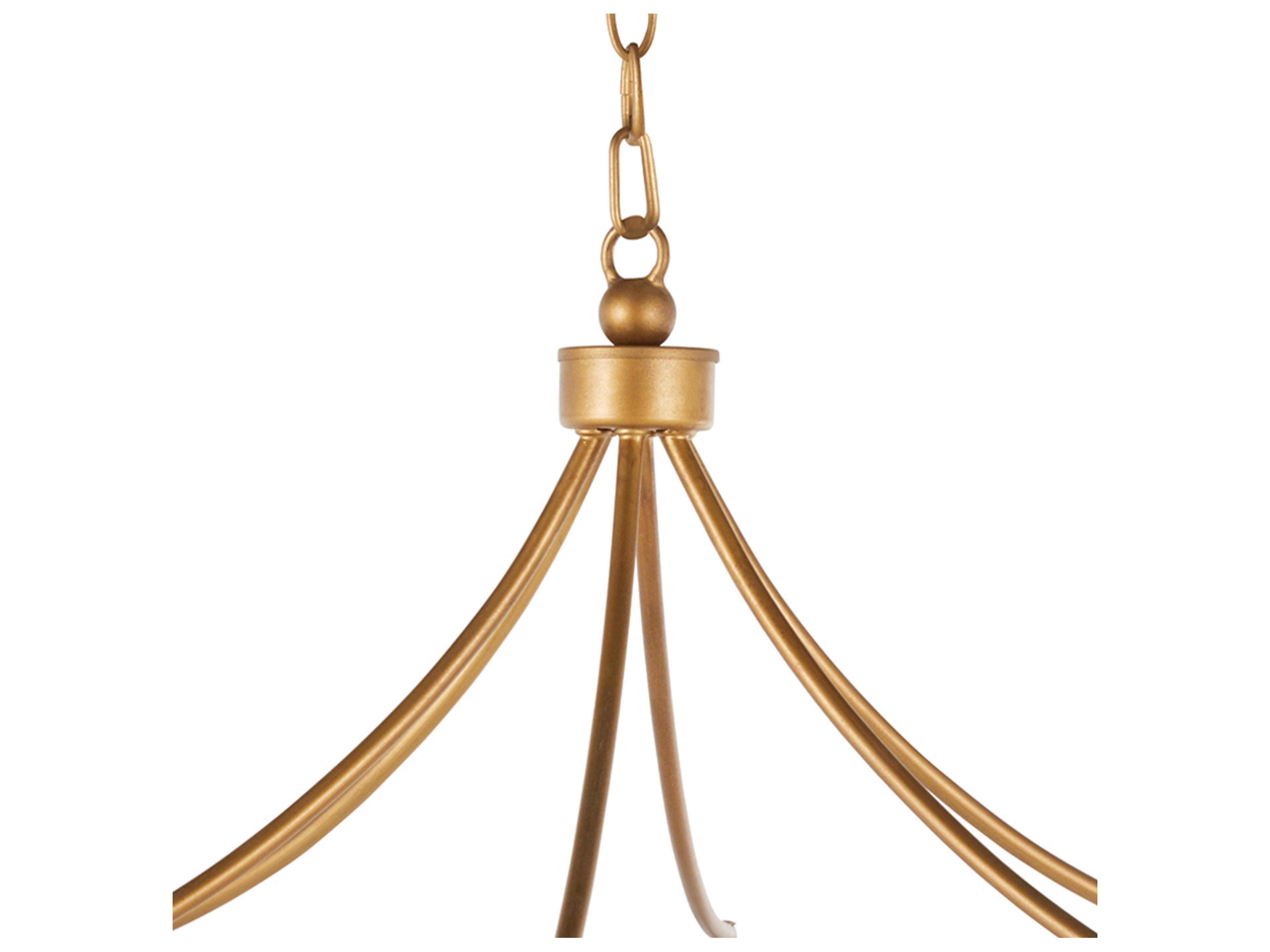 Gabby Cansa 6-Light Clean Antique Gold Candelabra Chandelier