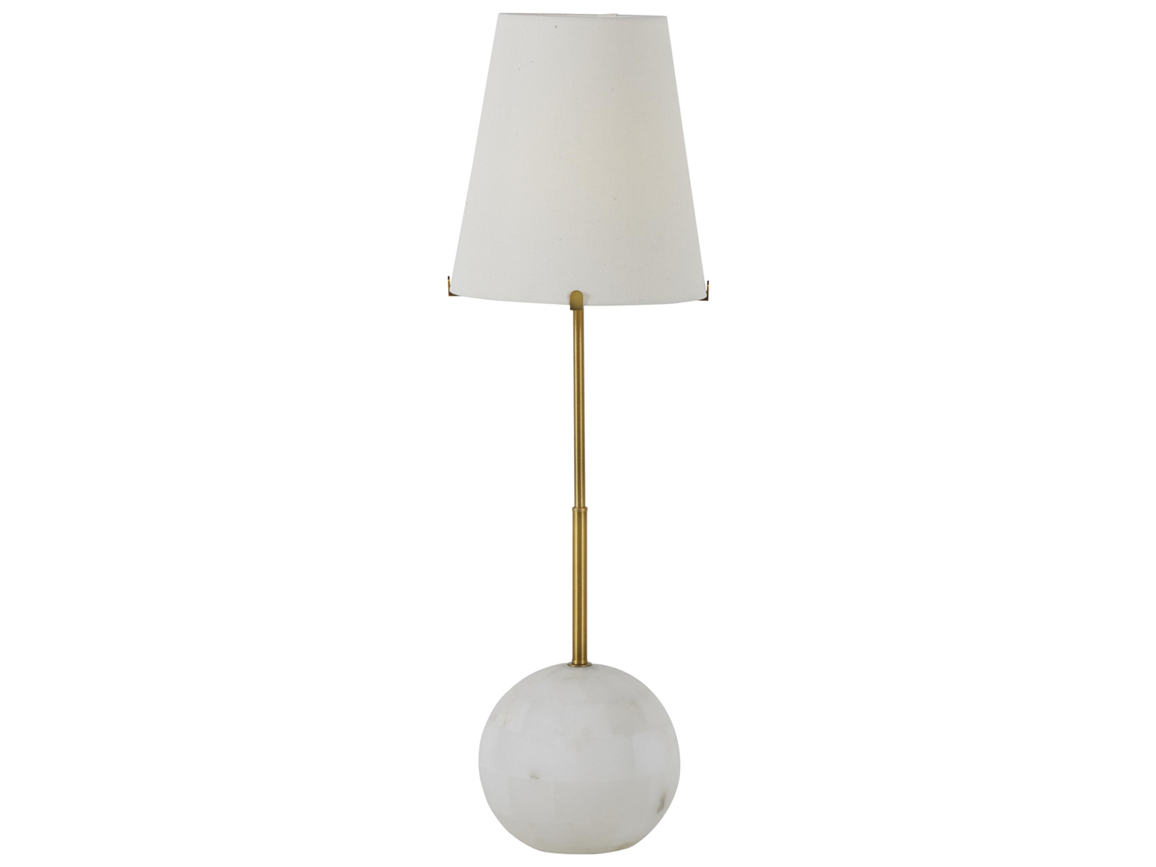 Gabby Janie Stained Gold White Linen Buffet Lamp