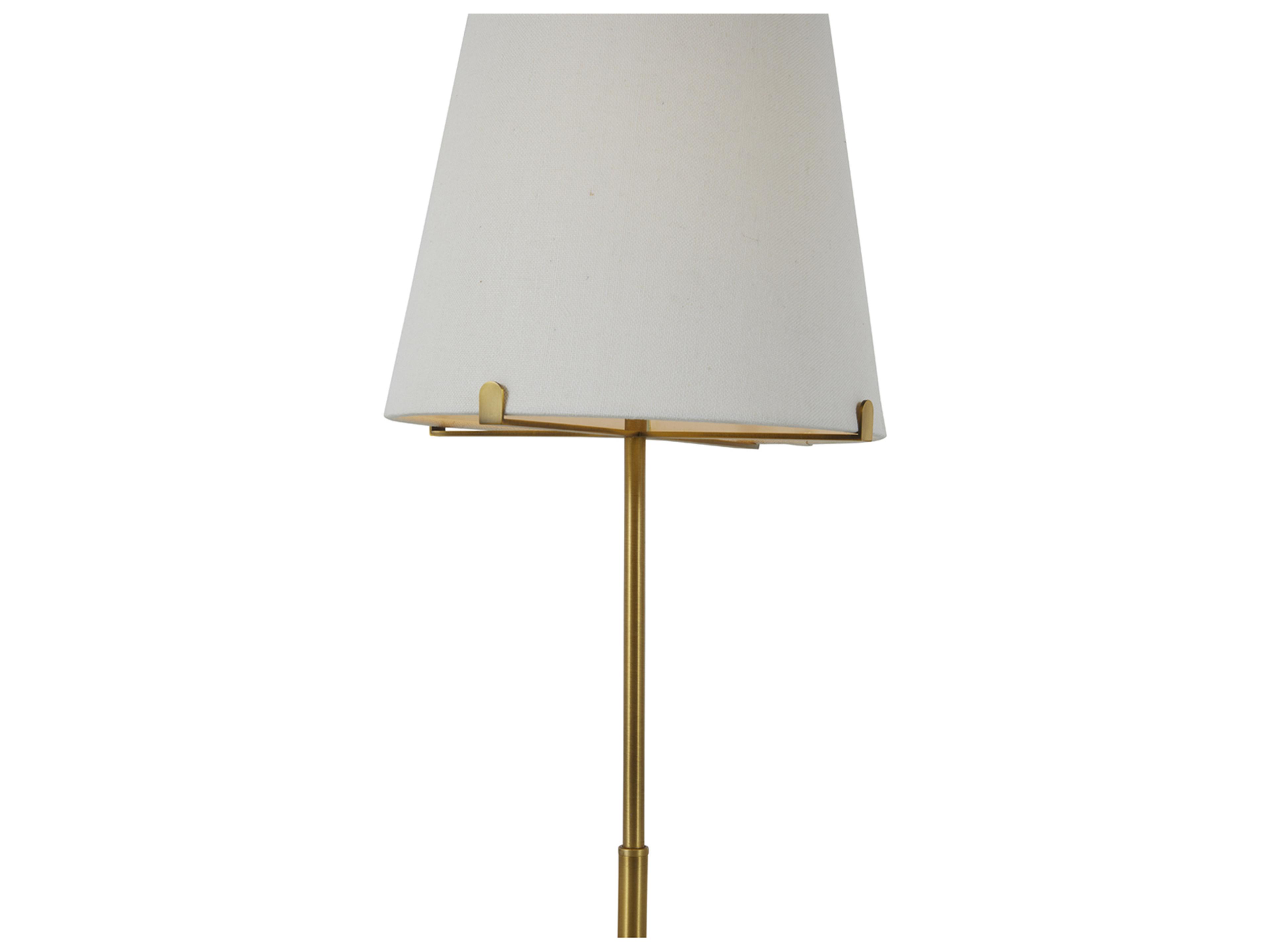 Gabby Janie Stained Gold White Linen Buffet Lamp