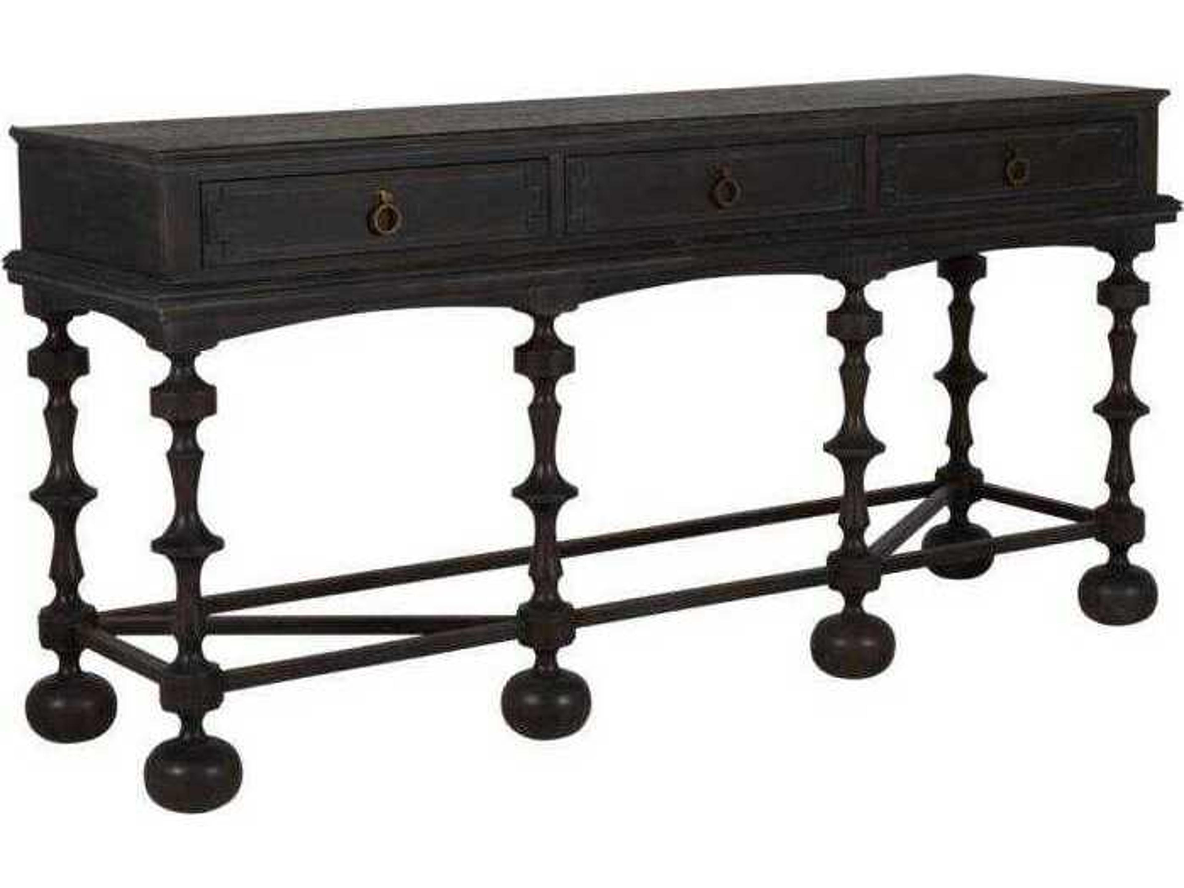 Arrington Rectangular Wood Cerused Ash Console Table