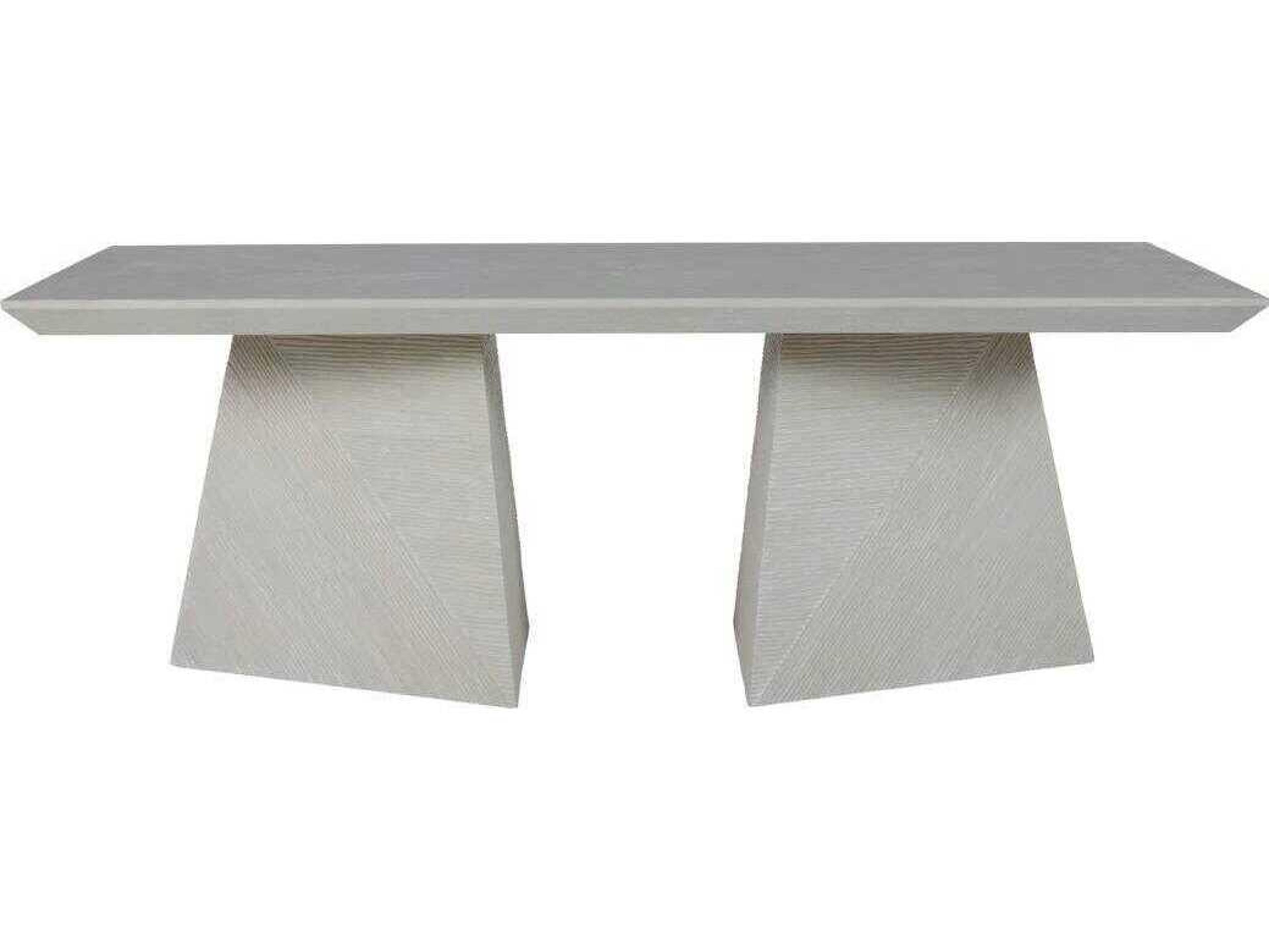 Gabby Atticus Rectangular Wood Cerused White Dining Table