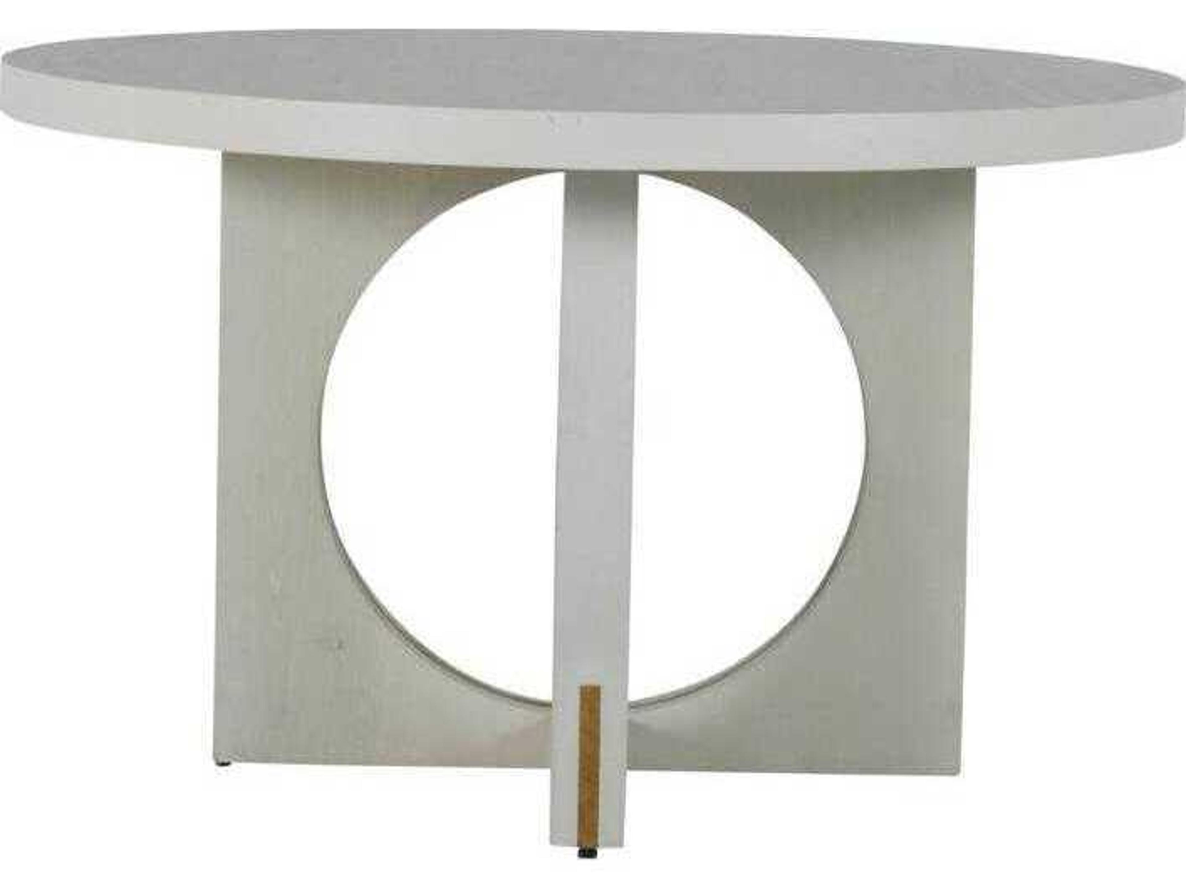 Gabby Sheila Round Wood Cerused White Dining Table