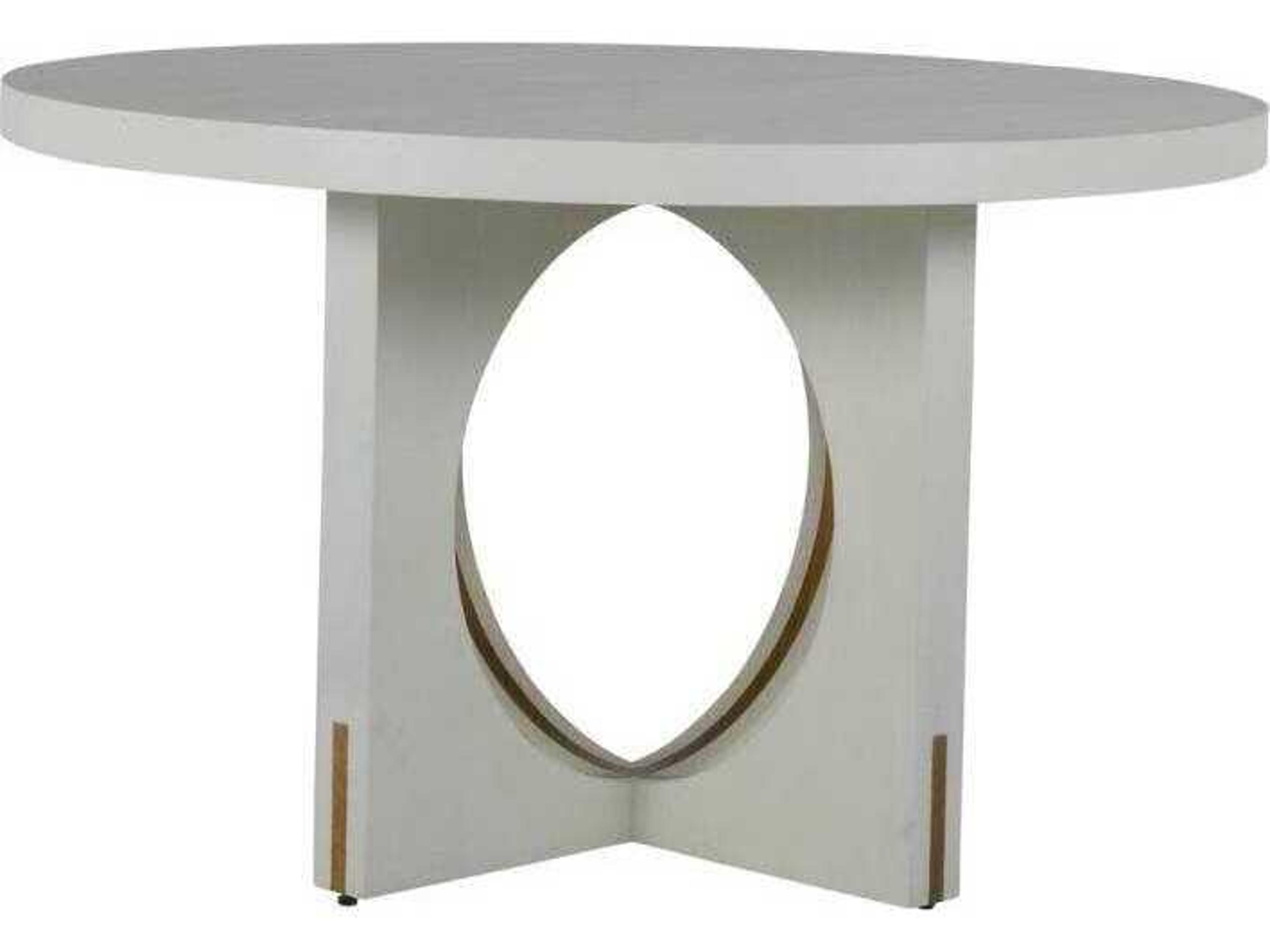Gabby Sheila Round Wood Cerused White Dining Table
