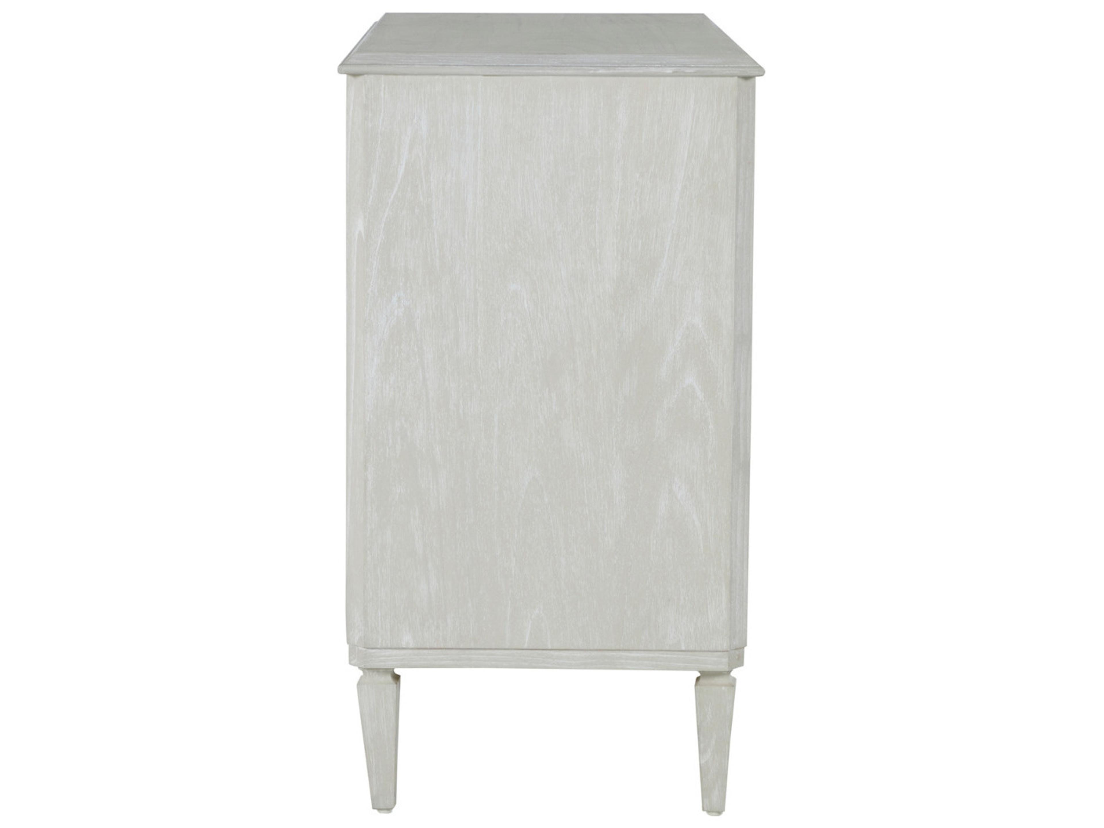 Gabby Kaitlin 3-Drawers Stained Brass Cerused White Mindi Wood Accent Chest