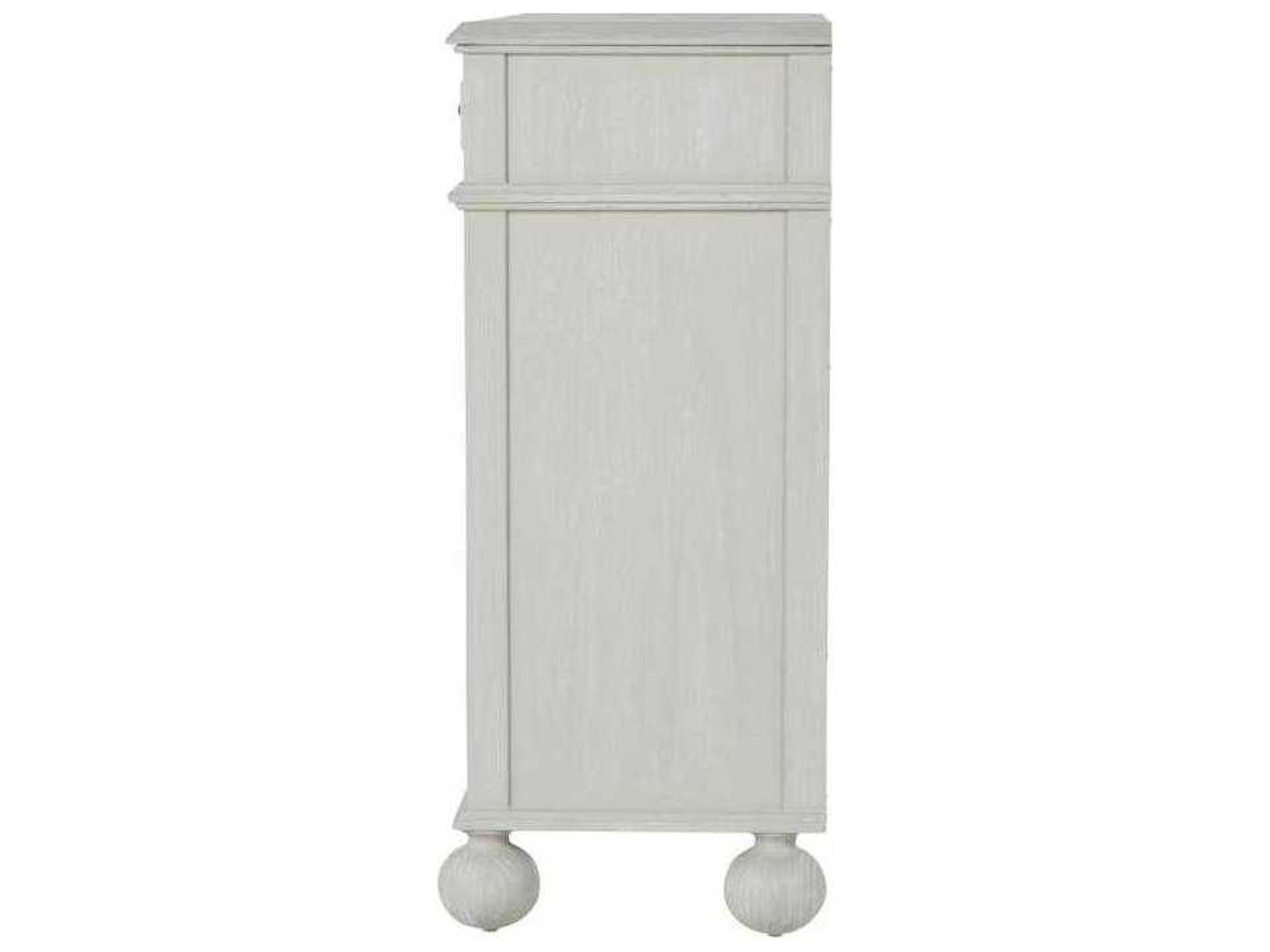 Gabby Ezekiel Cerused White Mindi Wood Accent Cabinet