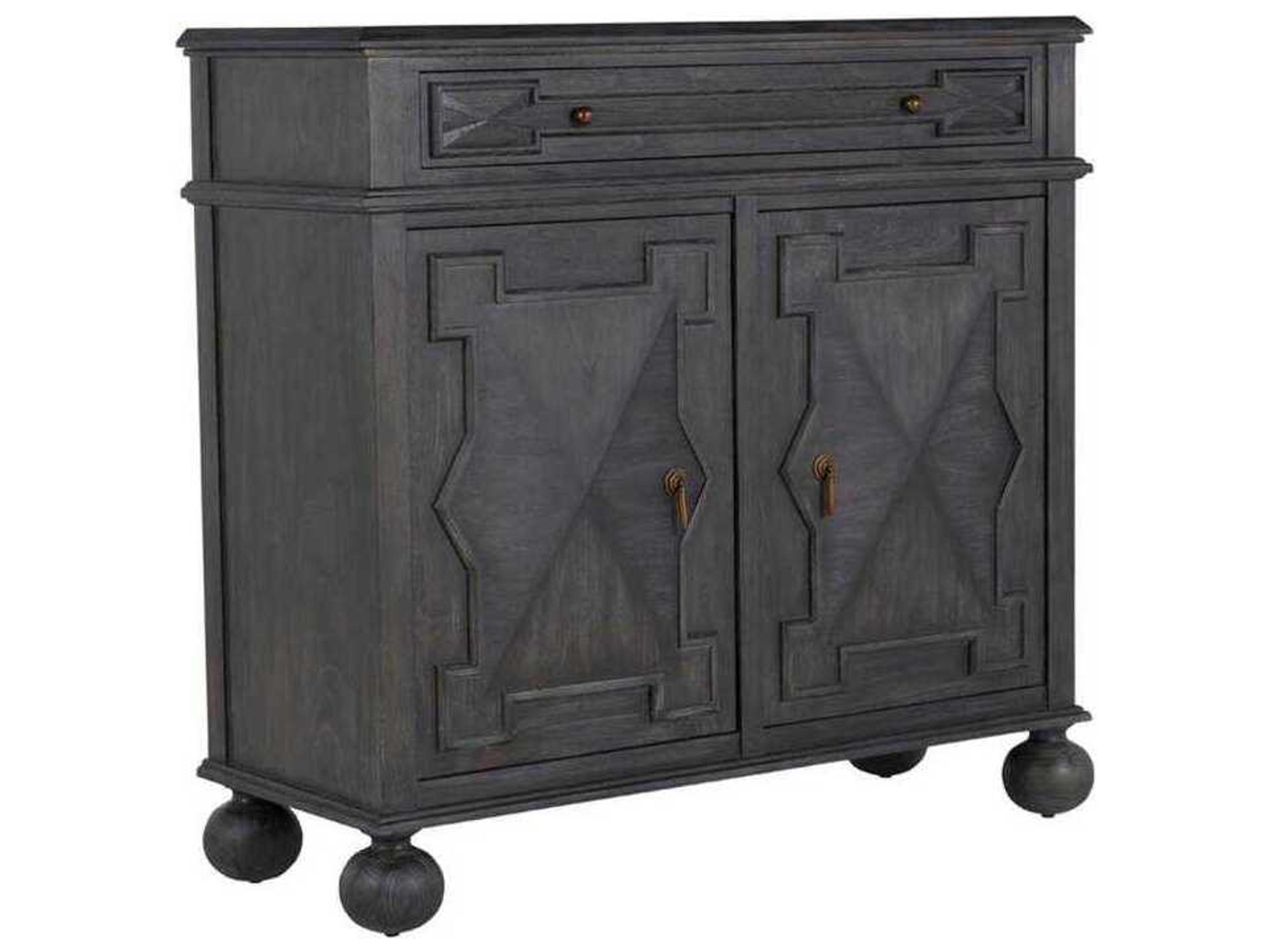 Ezekiel Cerused Brown Mindi Wood Accent Cabinet