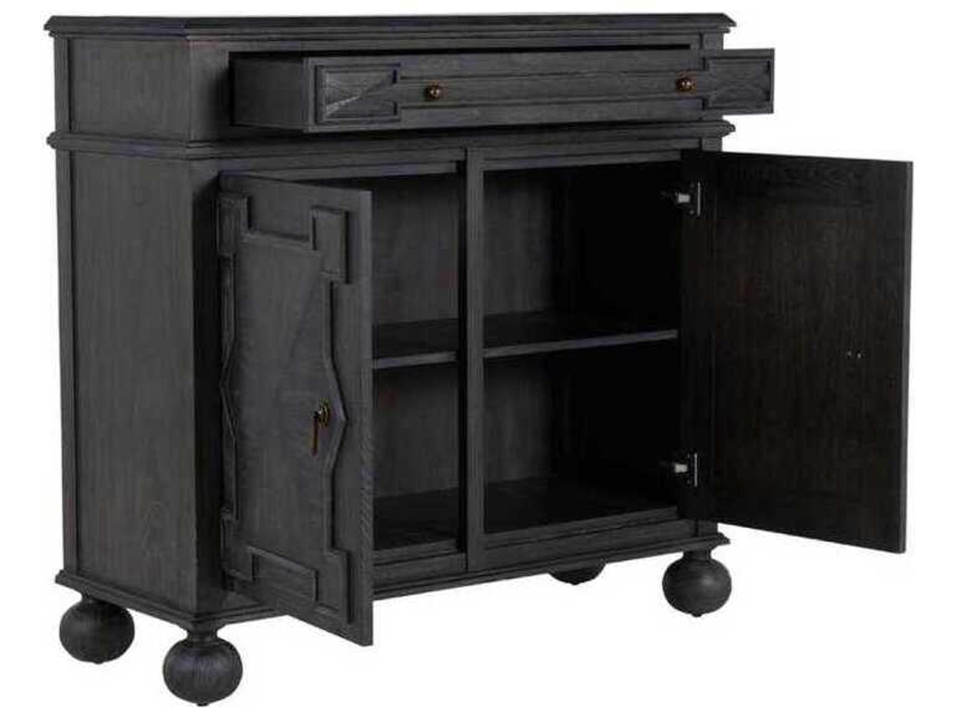 Gabby Ezekiel Cerused Brown Mindi Wood Accent Cabinet