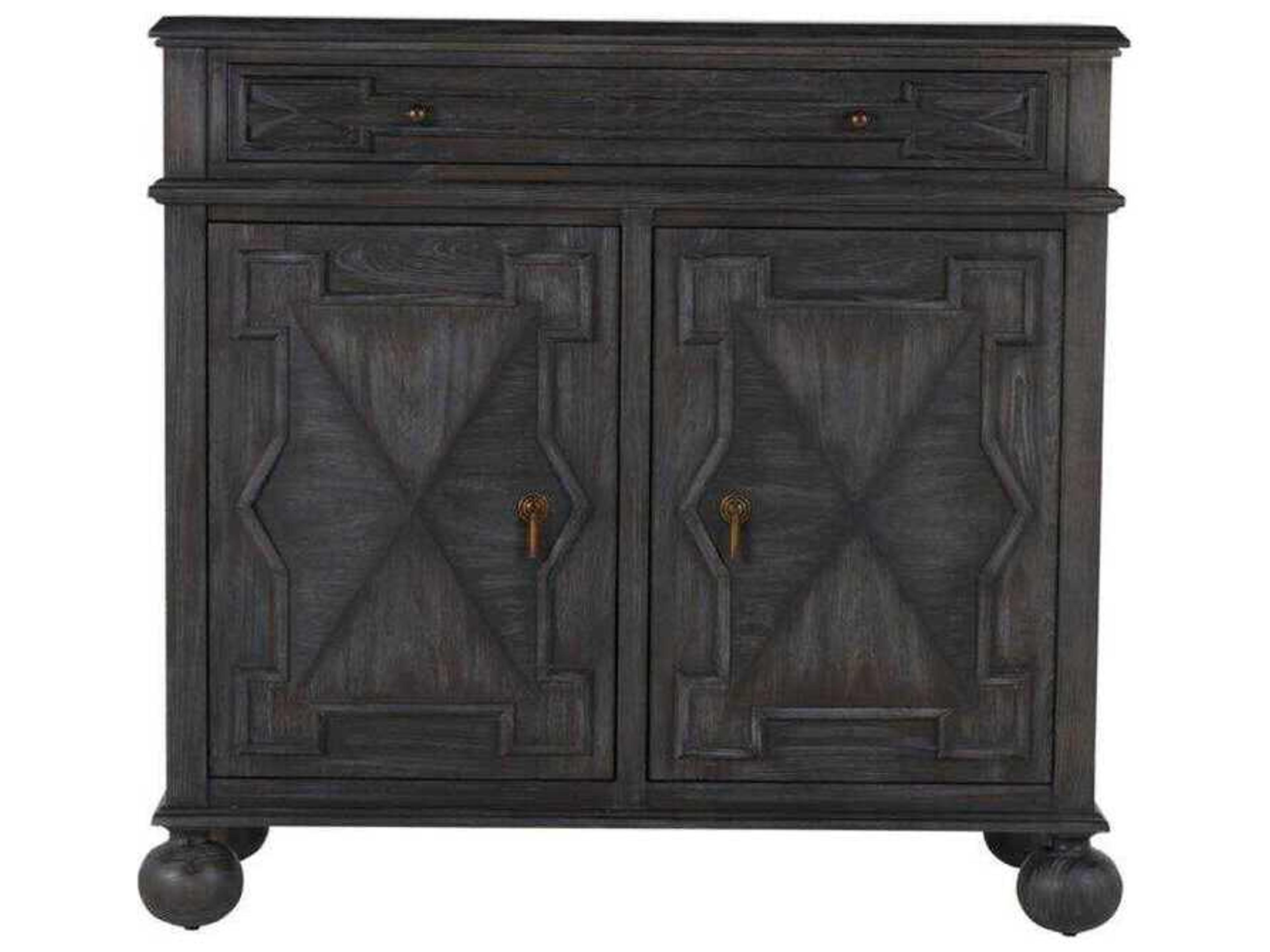 Gabby Ezekiel Cerused Brown Mindi Wood Accent Cabinet