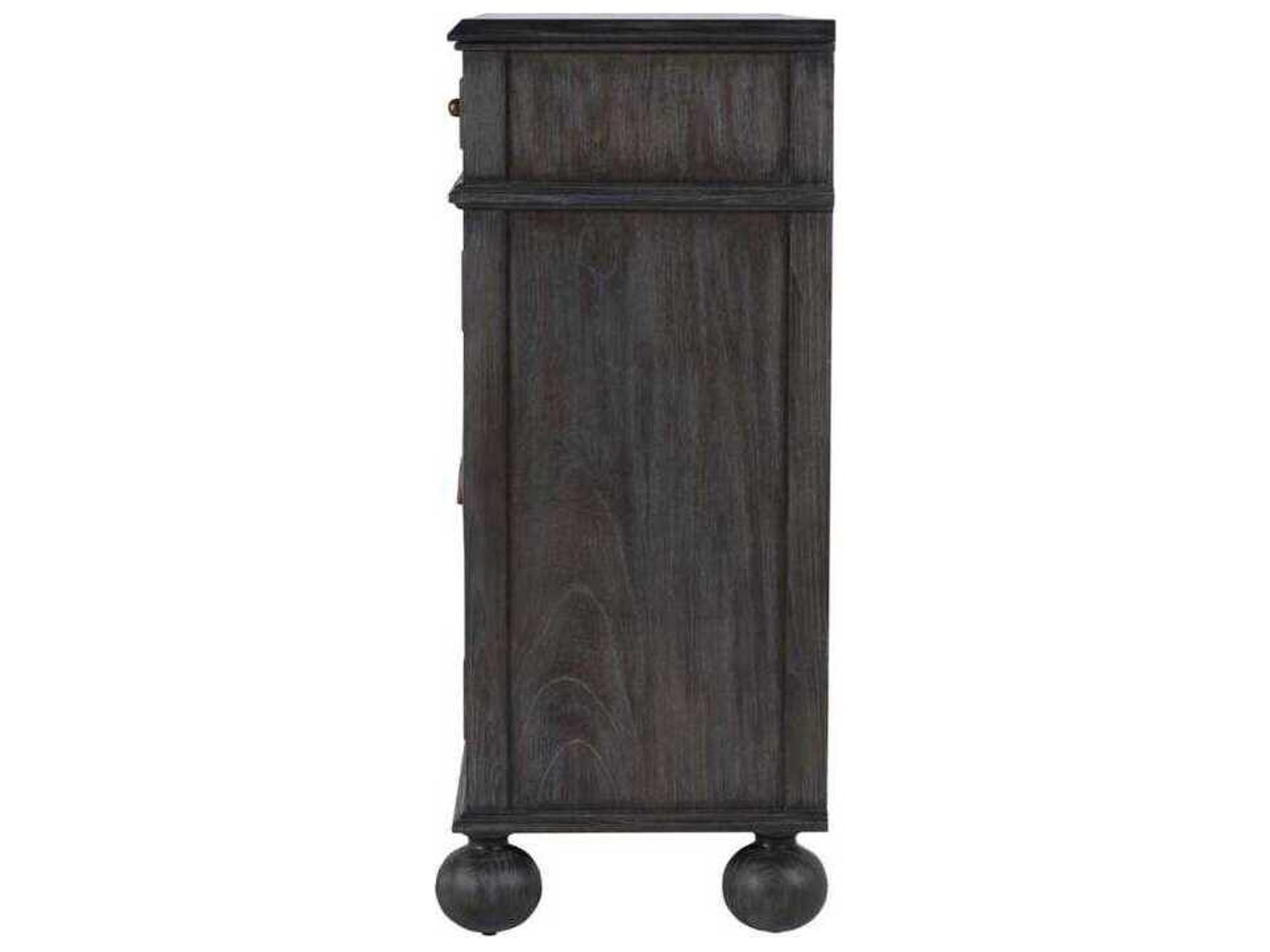 Gabby Ezekiel Cerused Brown Mindi Wood Accent Cabinet