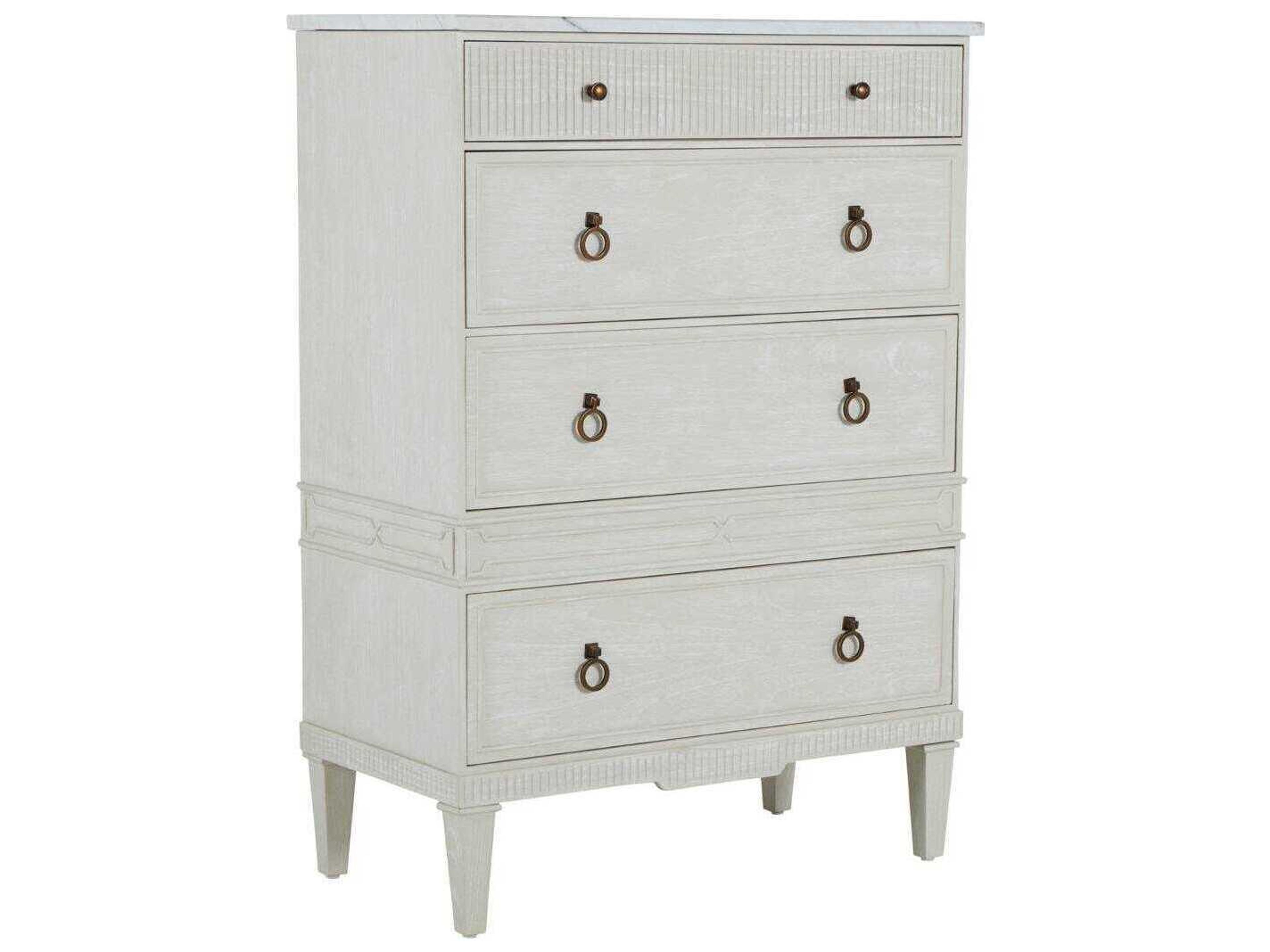 Archie White Mindi Wood Accent Tallboy