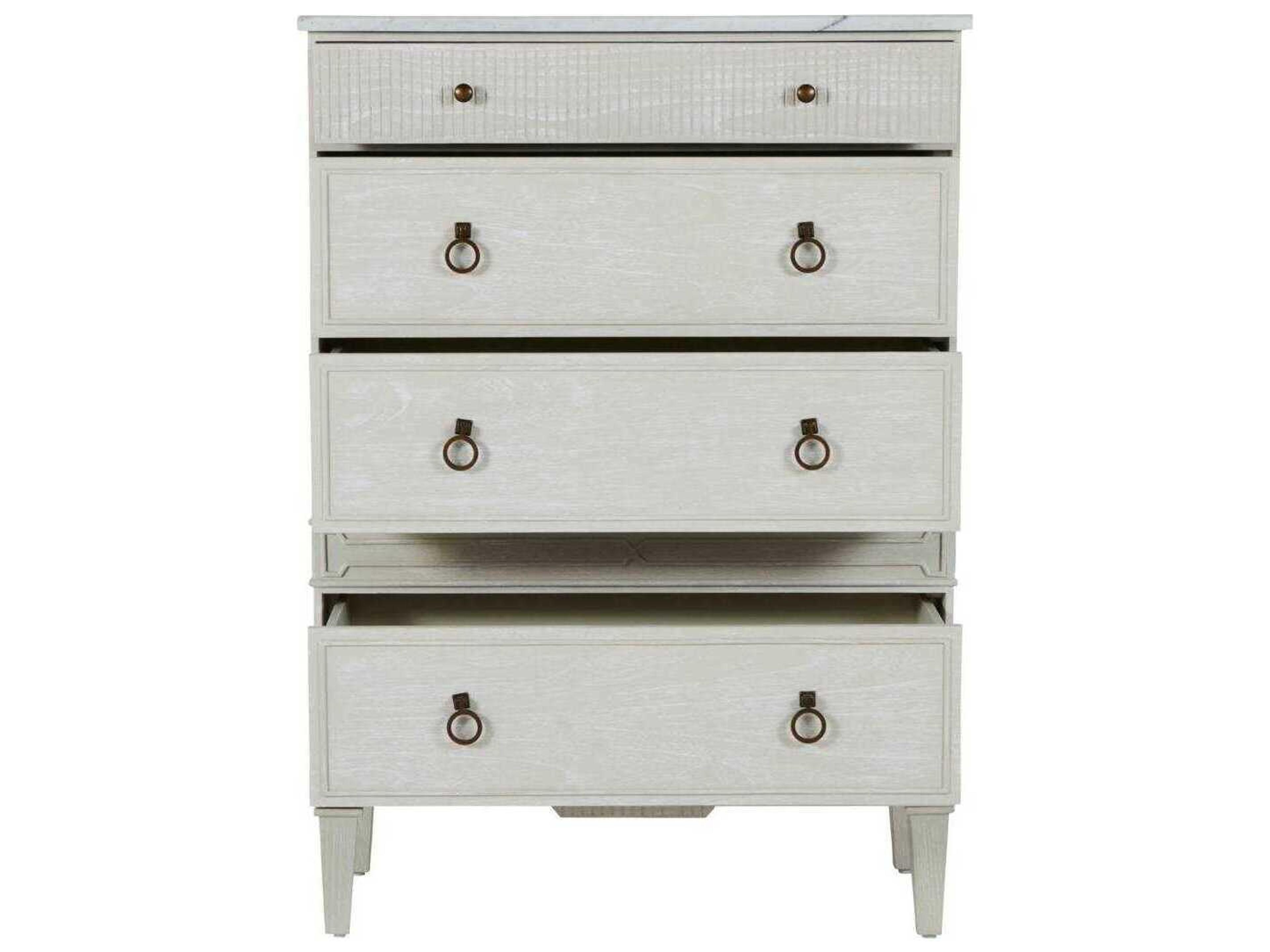 Gabby Archie White Mindi Wood Accent Tallboy