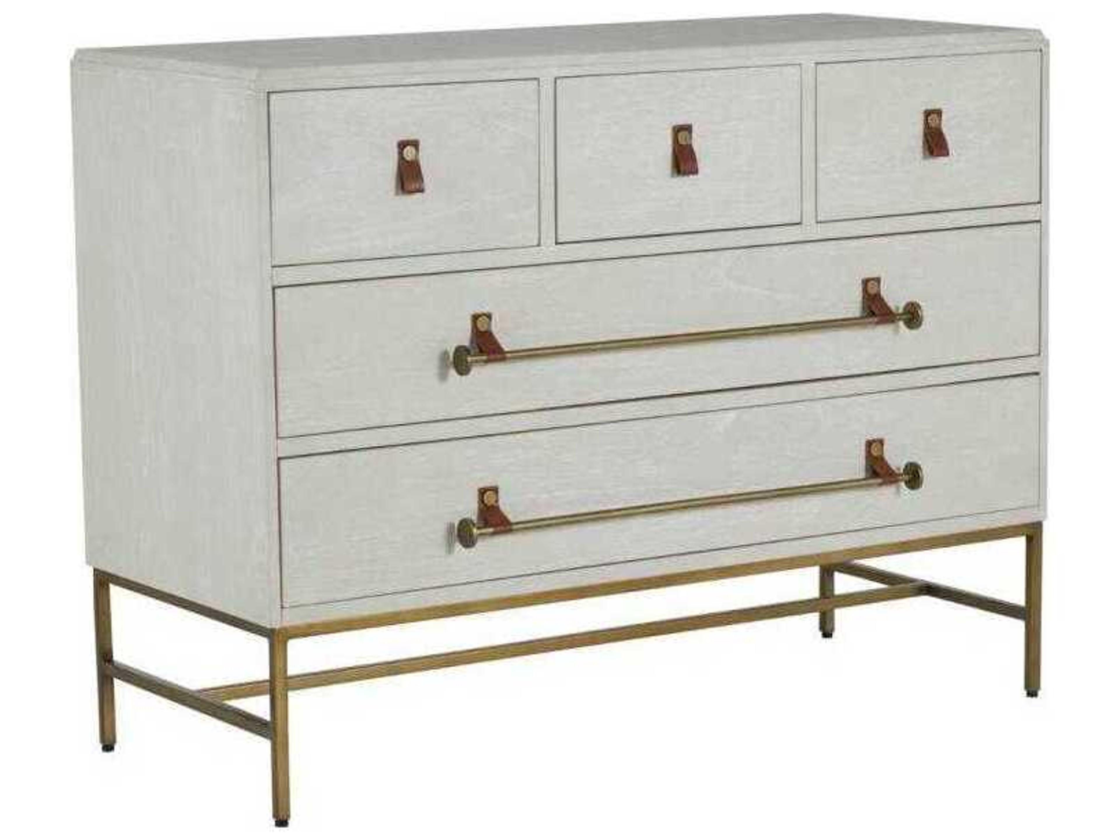 Gabby Maya 5-Drawers White Mindi Wood Dresser