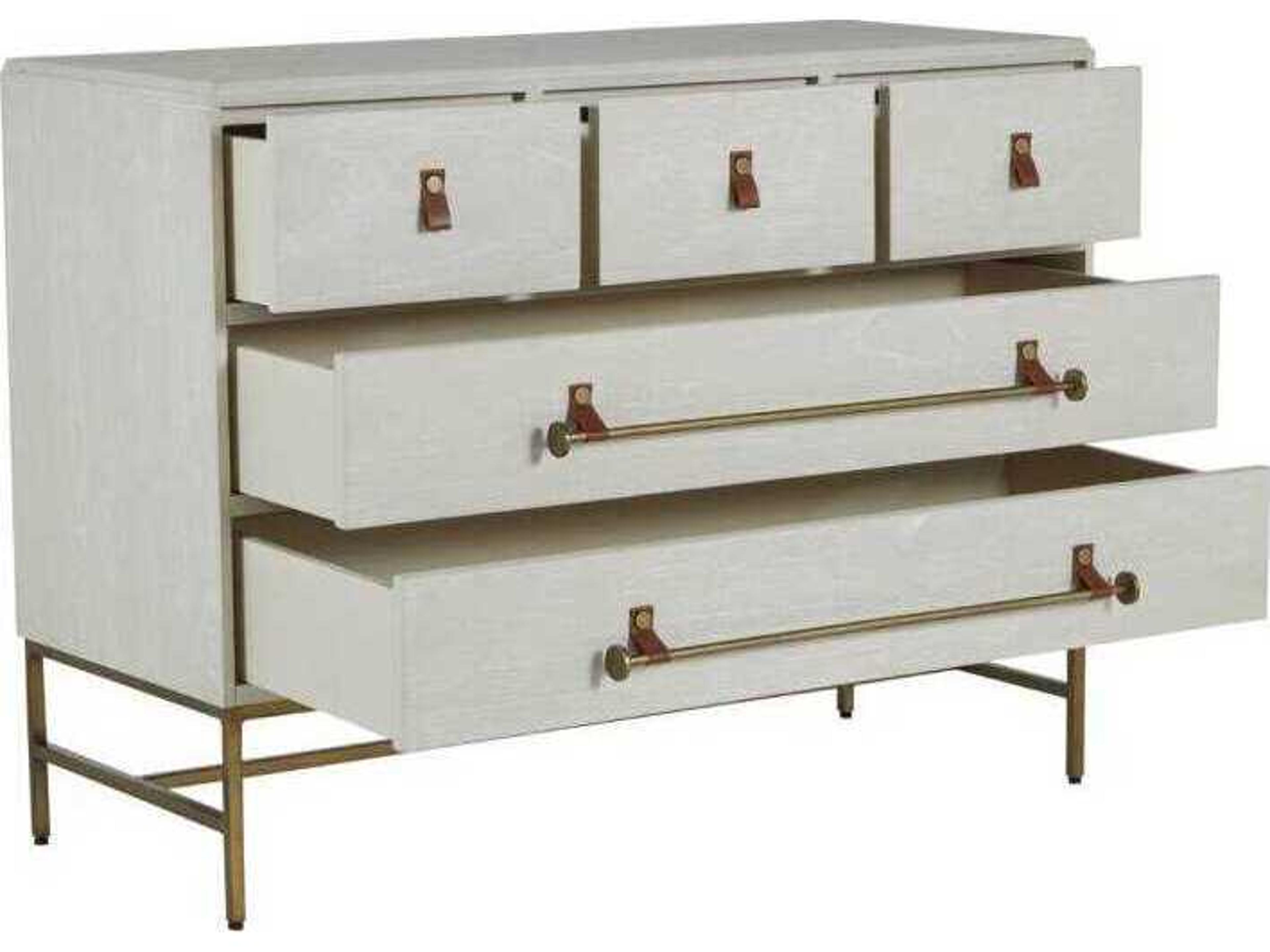 Gabby Maya 5-Drawers White Mindi Wood Dresser