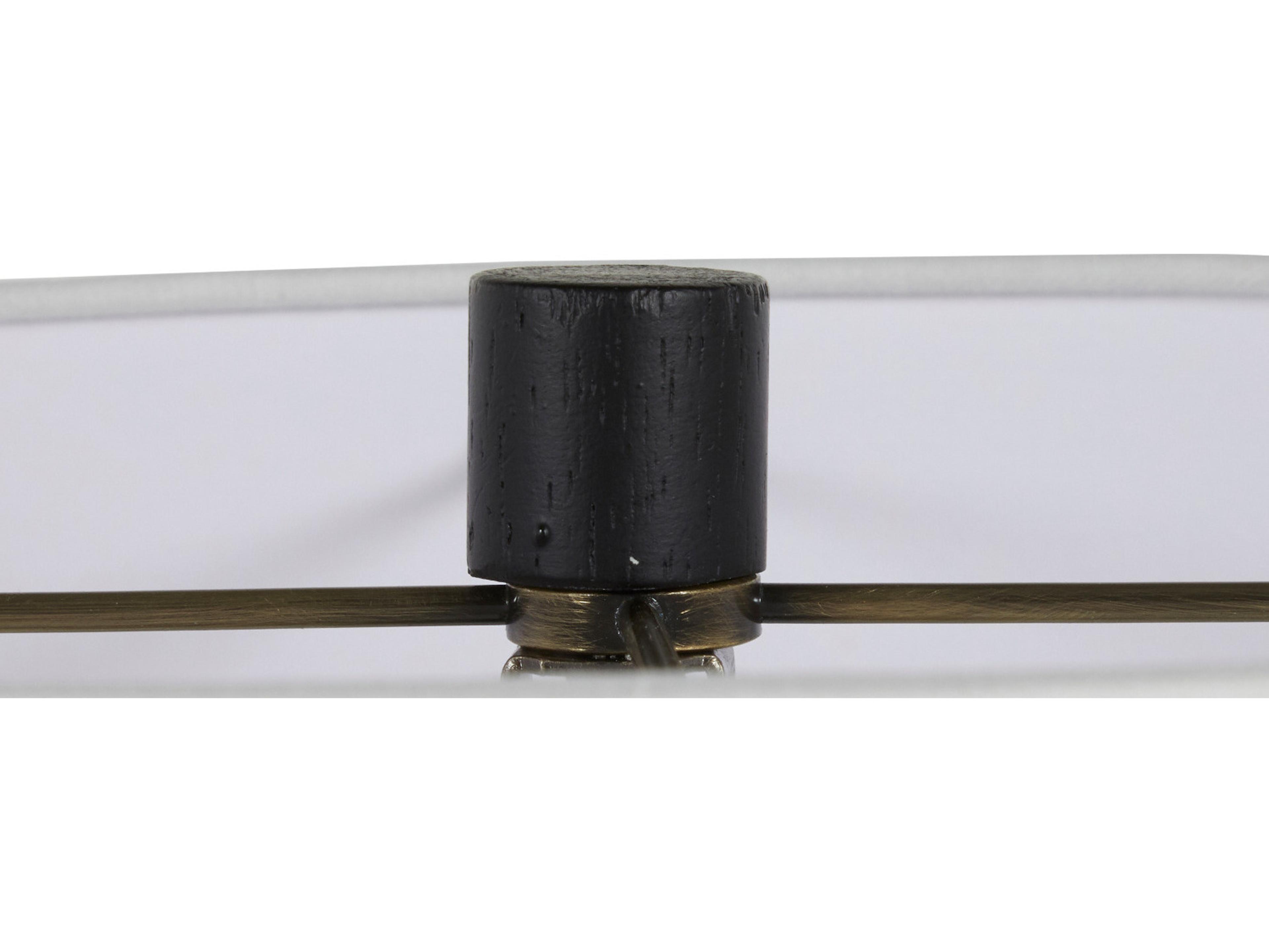 Gabby Maddox Plaster Black Feather White Linen Buffet Lamp