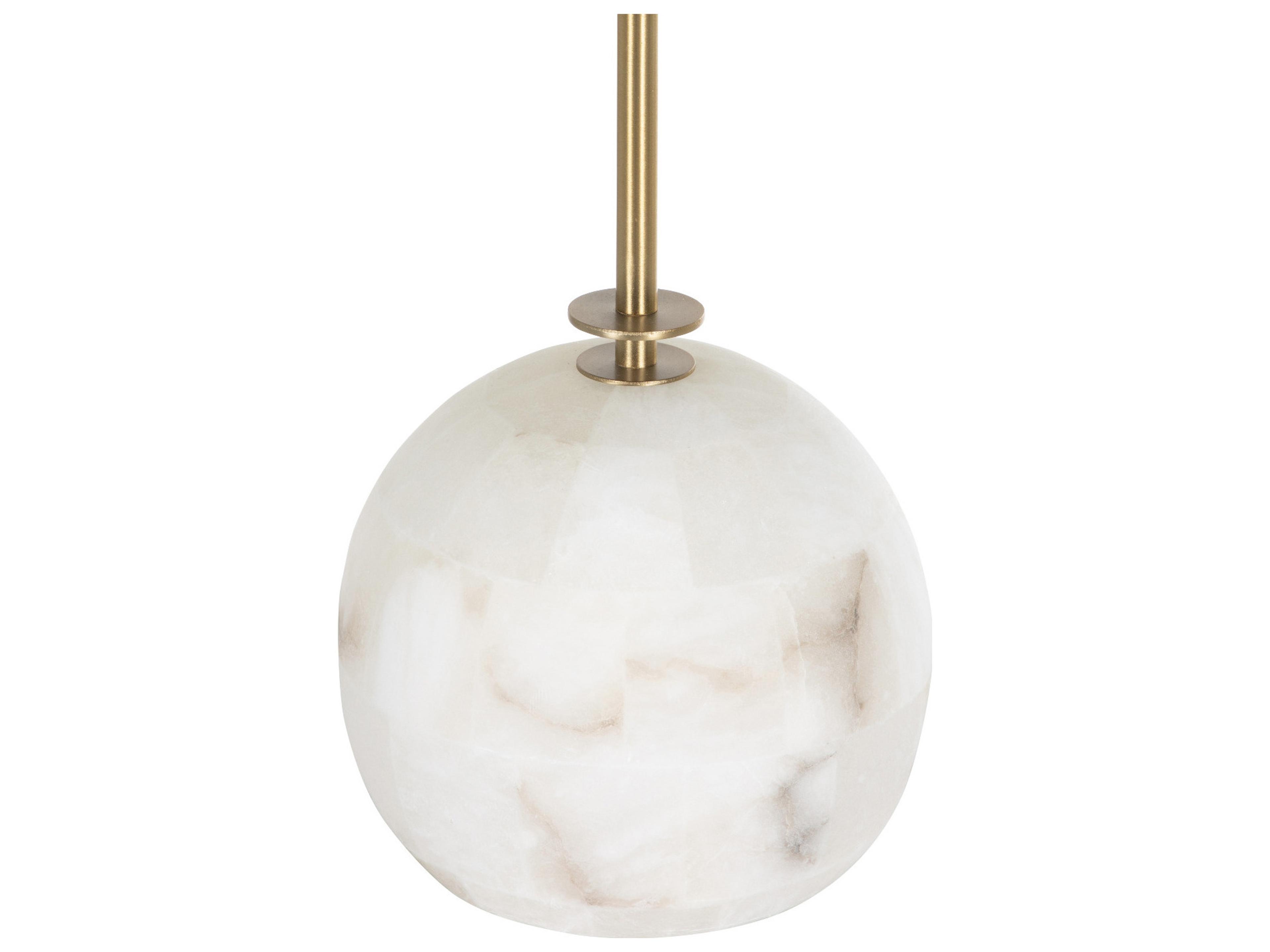 Gabby Vivianna Antique Brass Natural Tiled Alabaster Floor Lamp