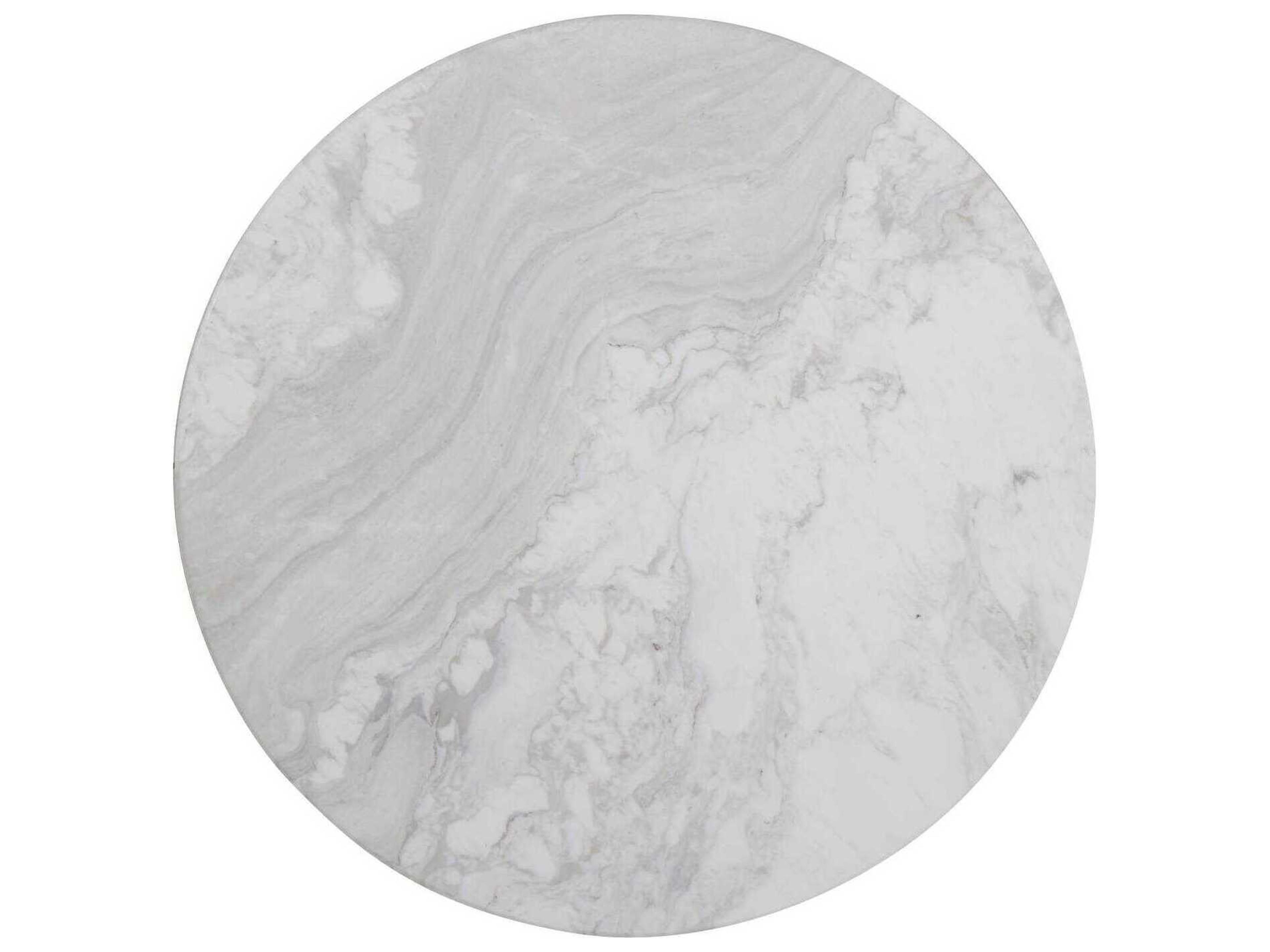 Gabby Benedict Round Cerused Black Natural Marble Bistro Table