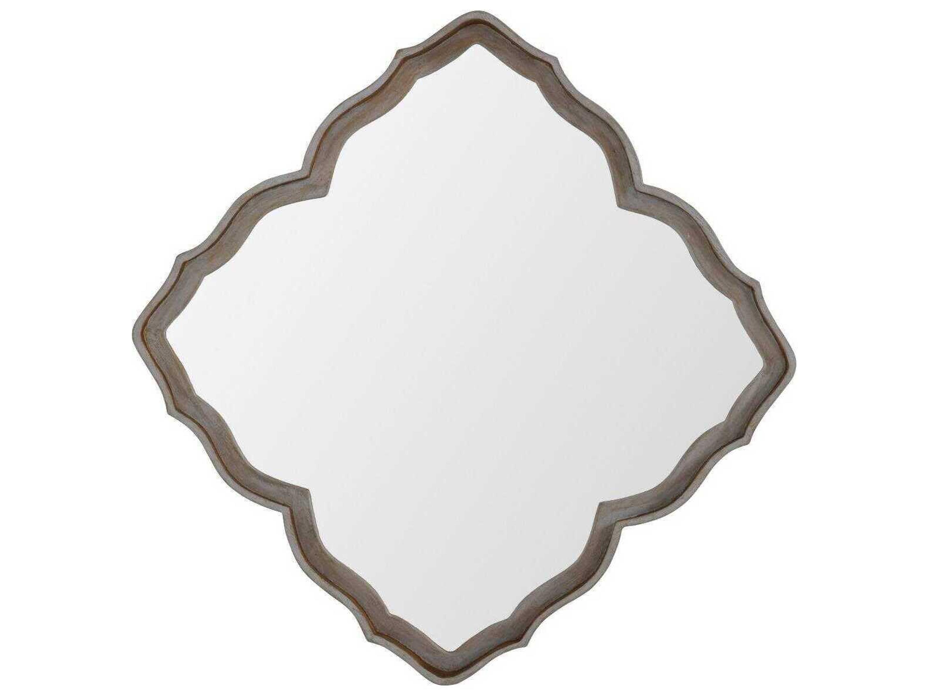 Adriana Cerused White Gilded Gold Wall Mirror