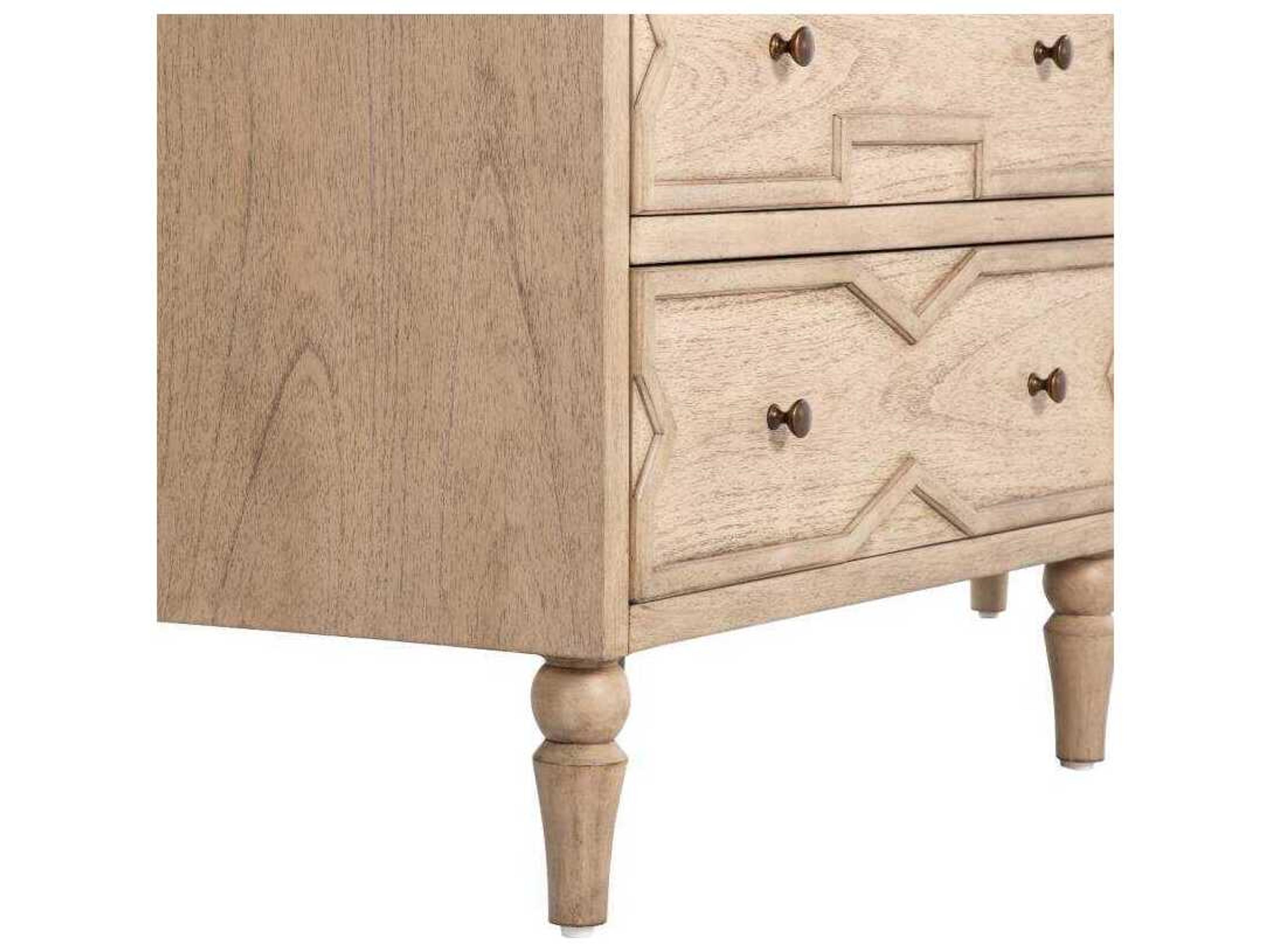 Gabby Everest Natural Mindi Wood Double Dresser