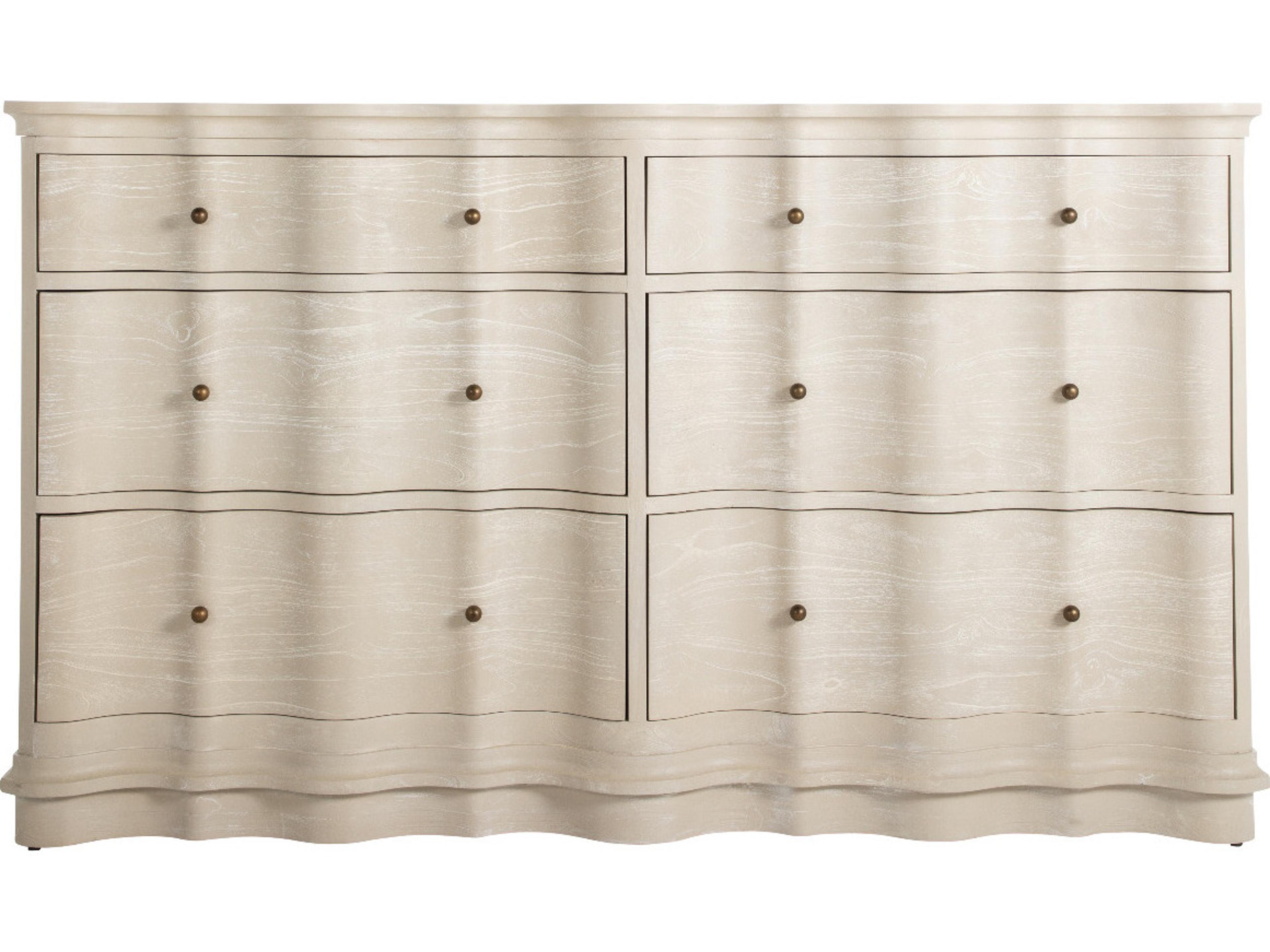 Gabby Meredith 6-Drawers Mahogany Wood Double Dresser