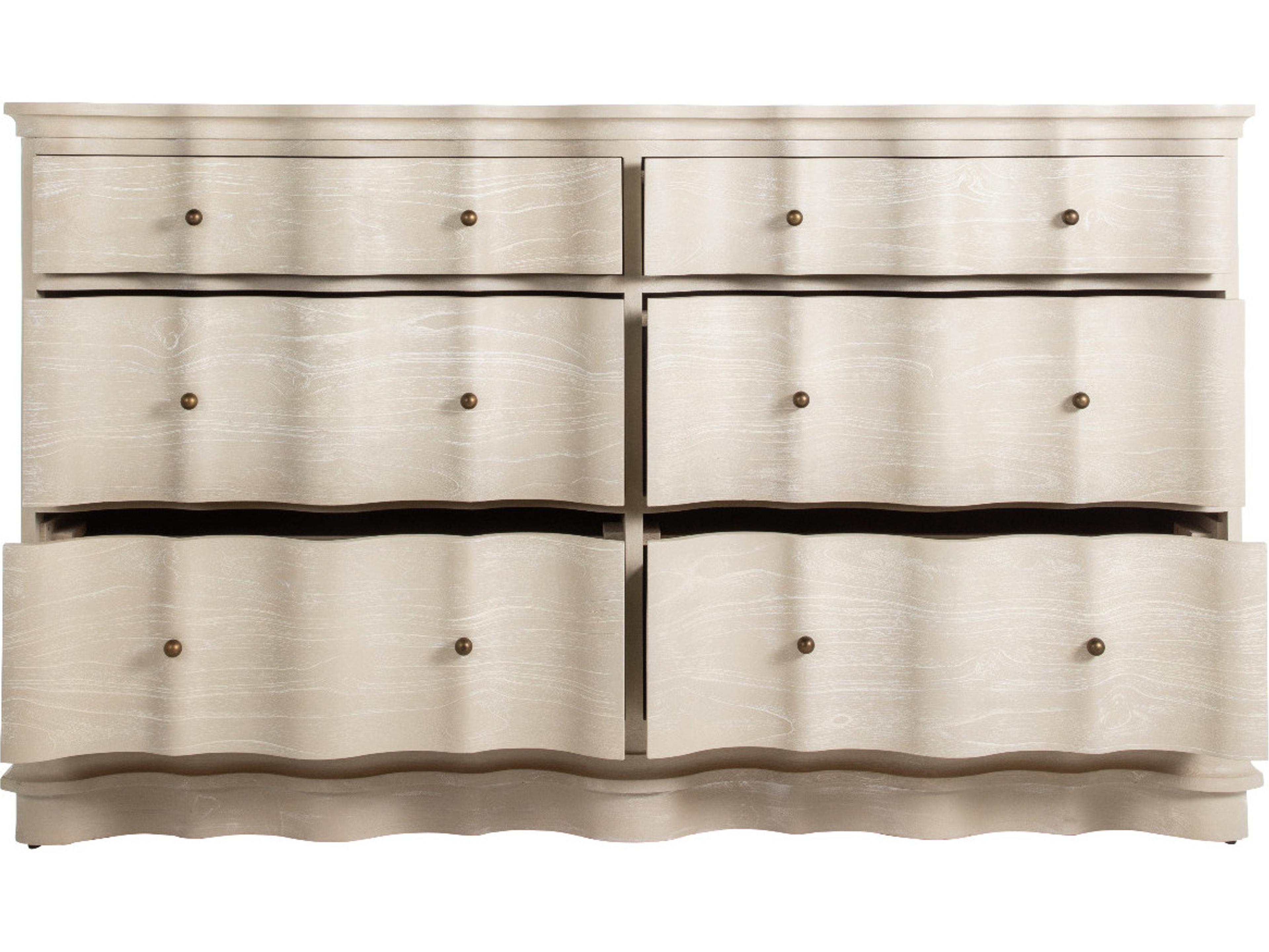 Gabby Meredith 6-Drawers Mahogany Wood Double Dresser