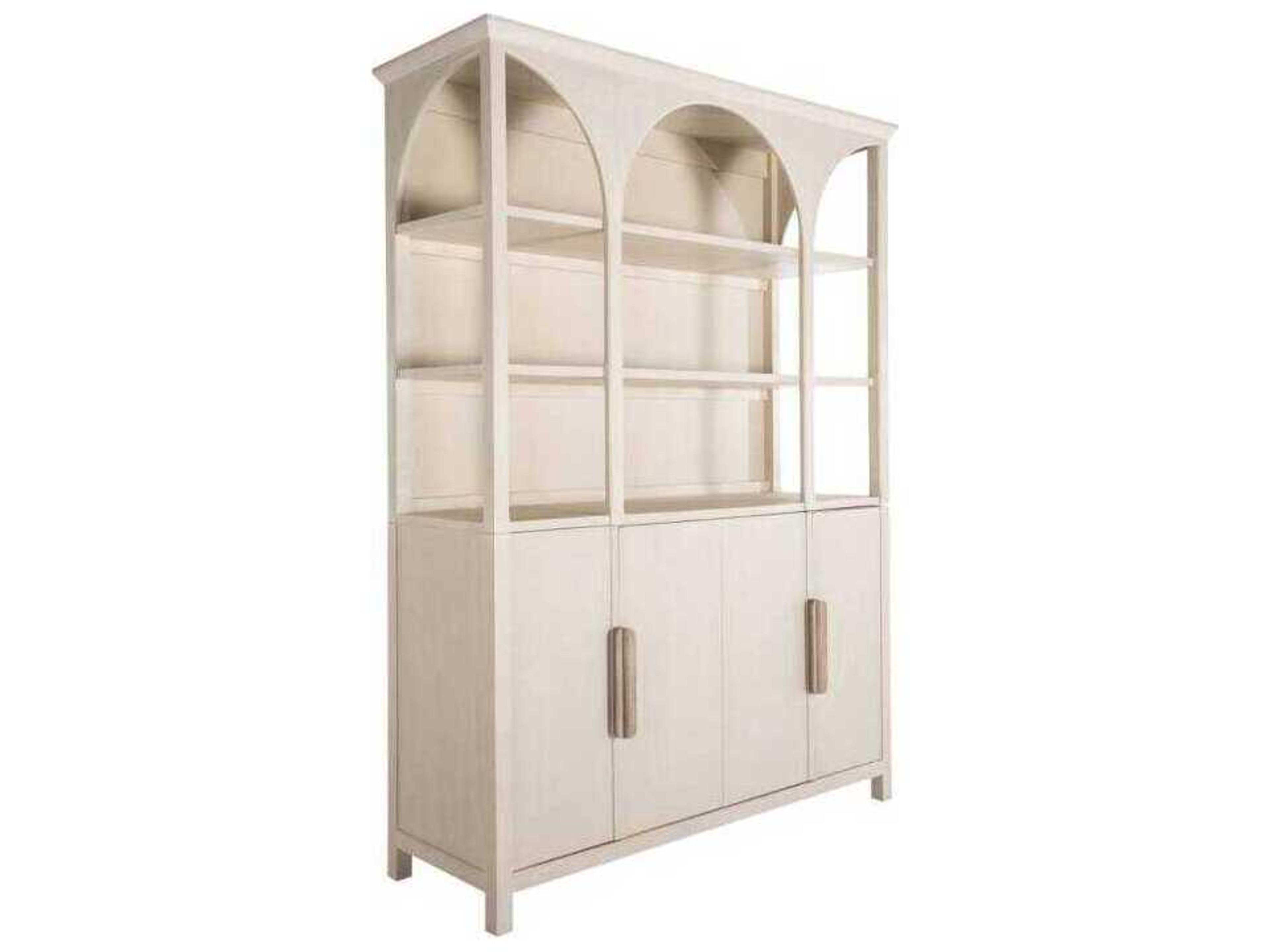 Gabby Edison Cerused White Natural Bay Mindi Wood Accent Cabinet