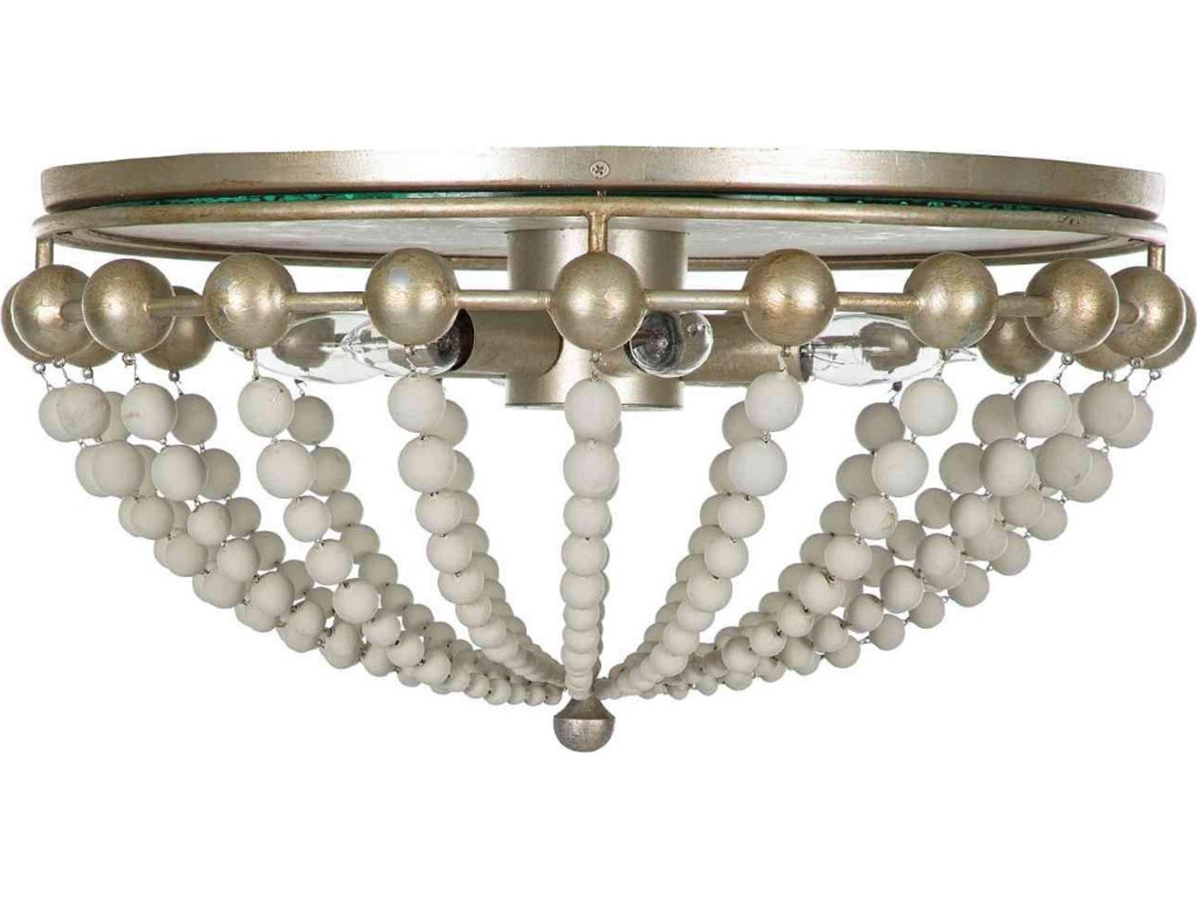 Abbey 6-Light Silver Traditional Bowl Flush Mount