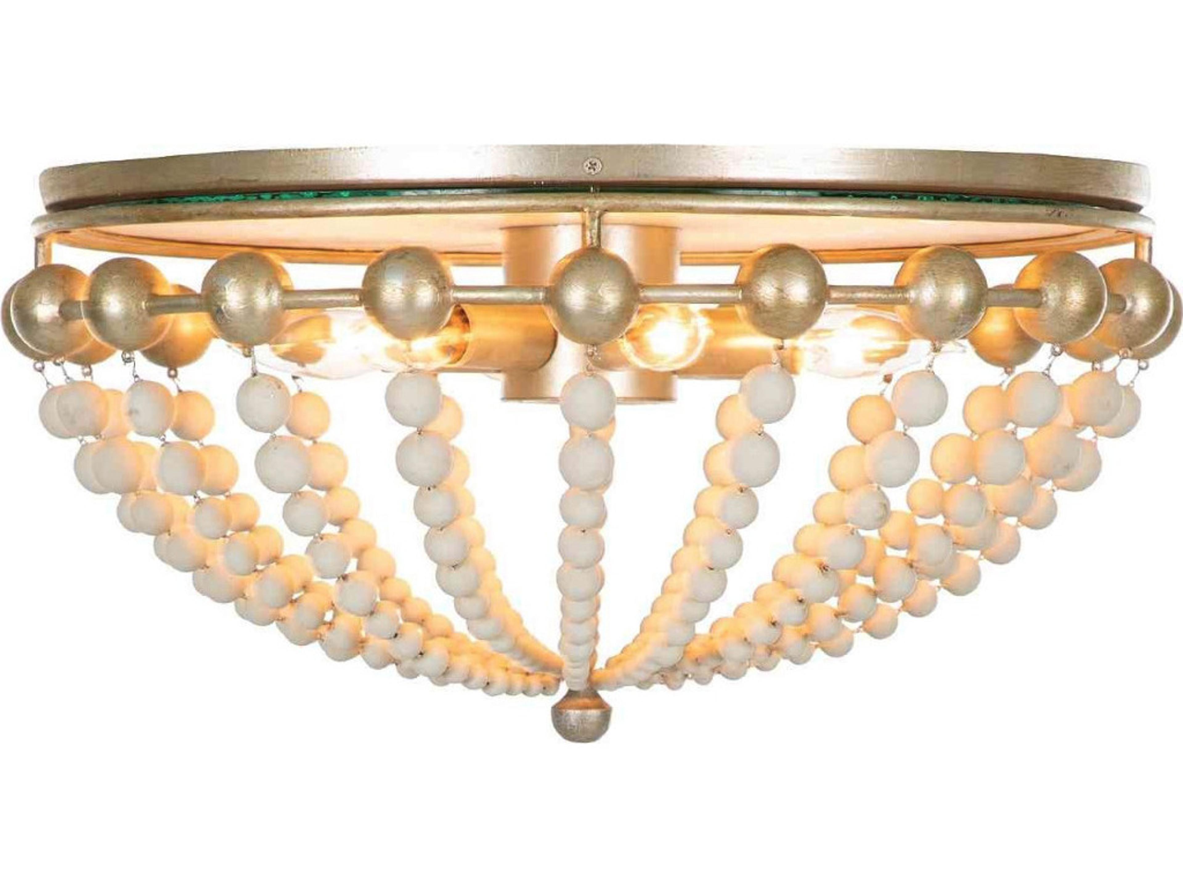 Gabby Abbey 6-Light Silver Traditional Bowl Flush Mount