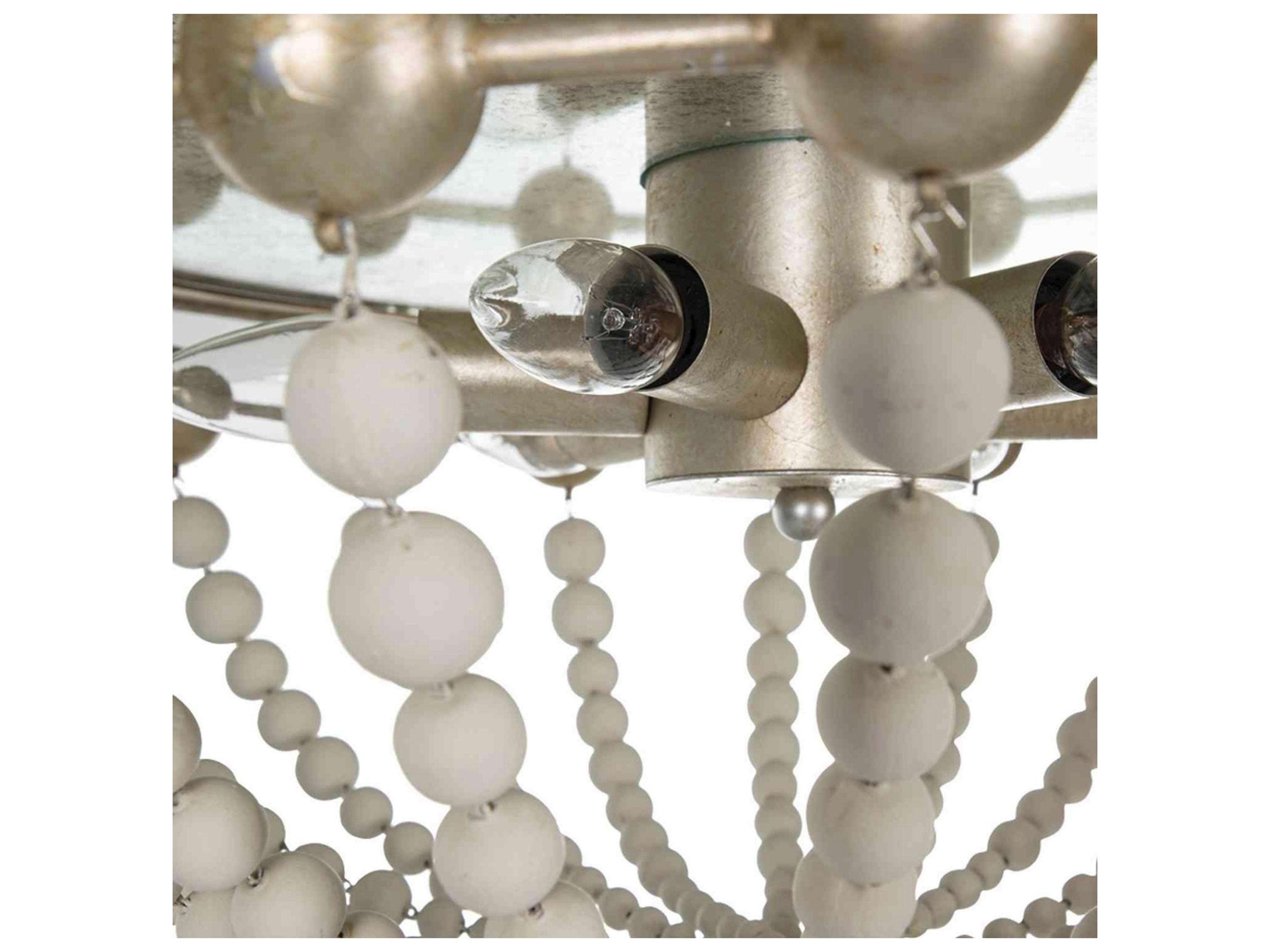 Gabby Abbey 6-Light Silver Traditional Bowl Flush Mount