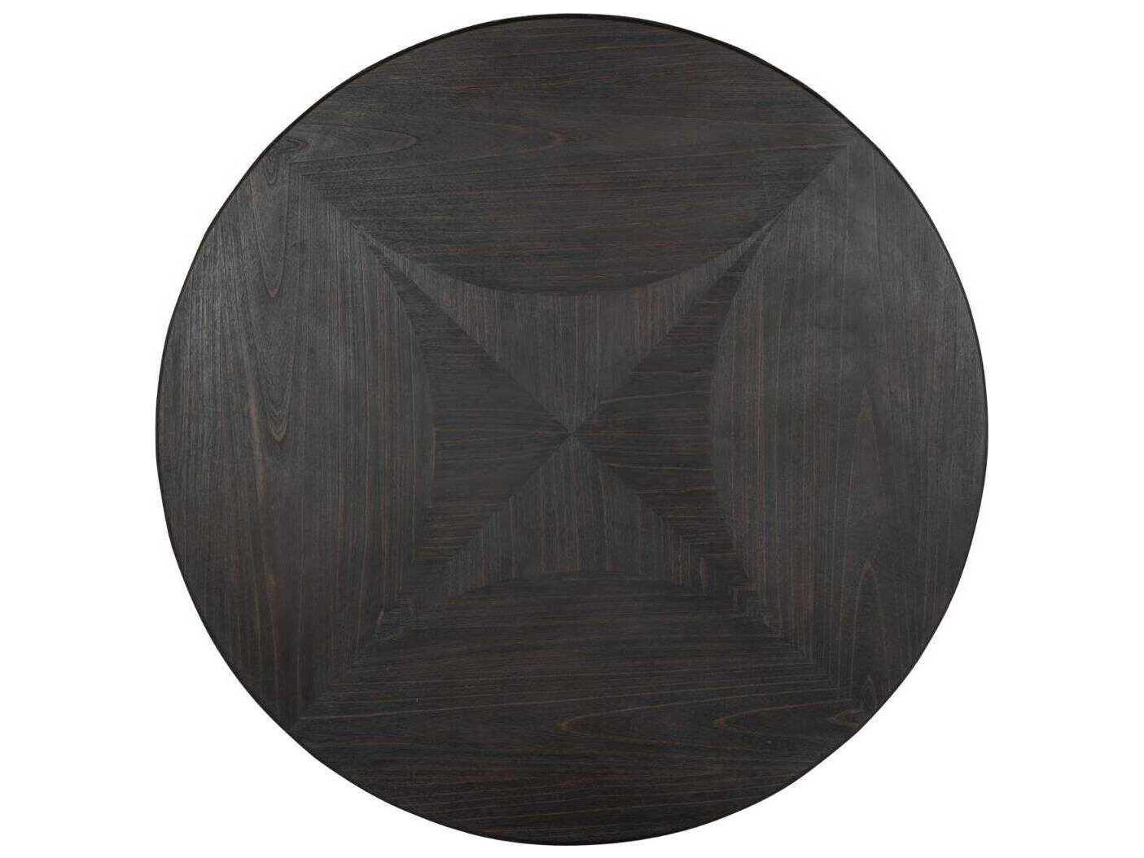 Gabby Adams Round Wood Cerused Forest Black Dining Table