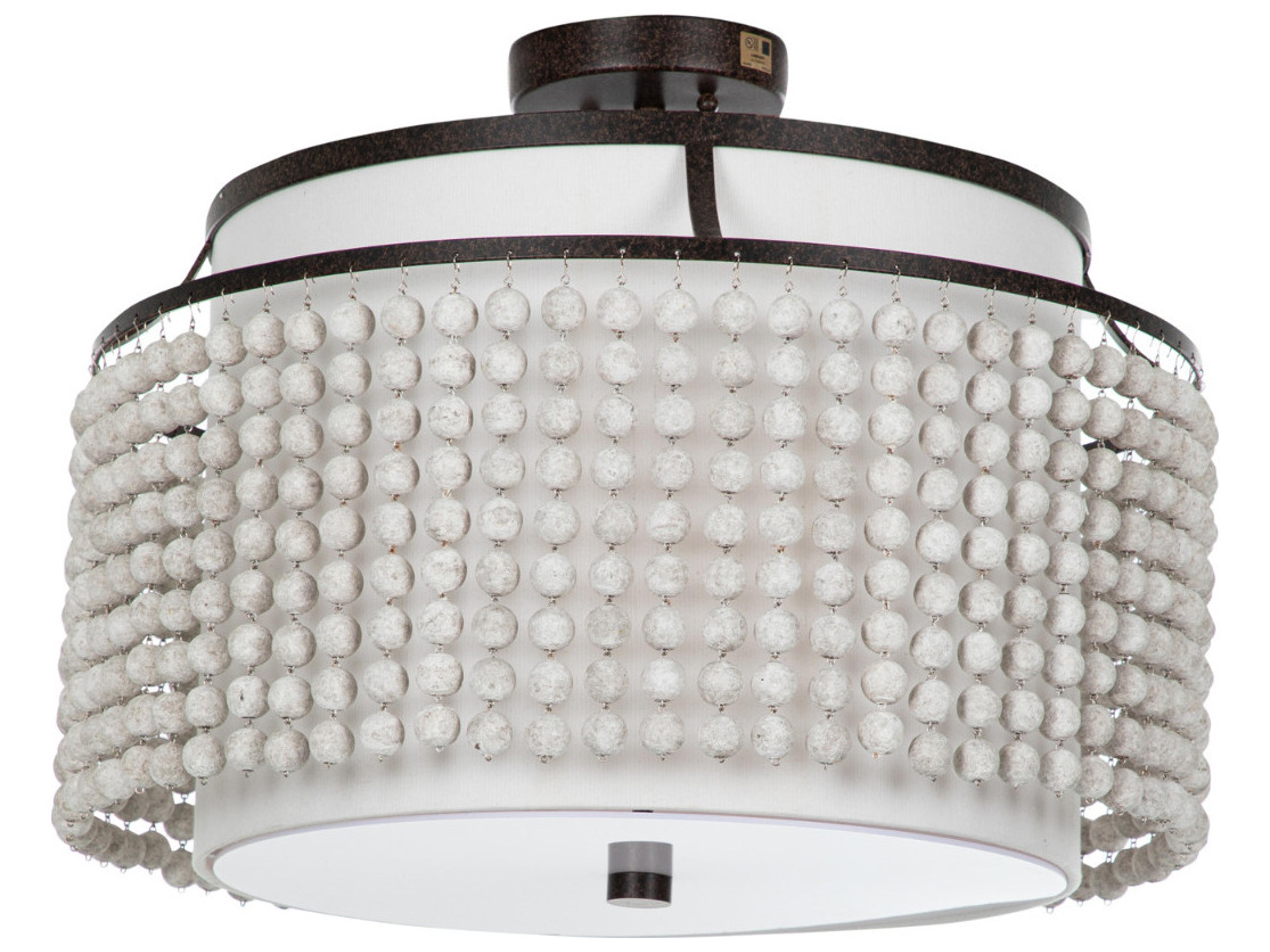 Gabby Joanna 2-Light White Flush Mount
