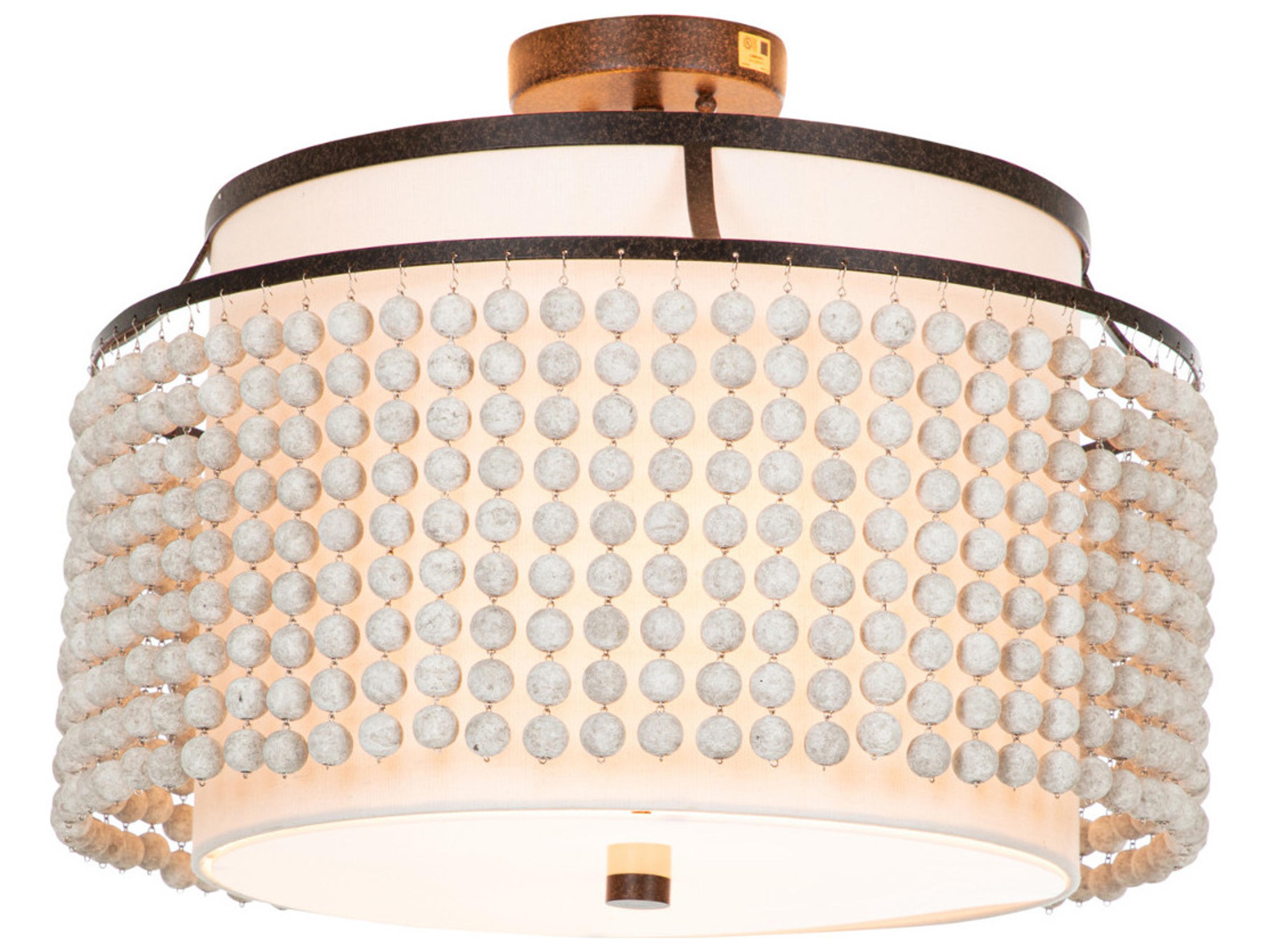 Gabby Joanna 2-Light White Flush Mount