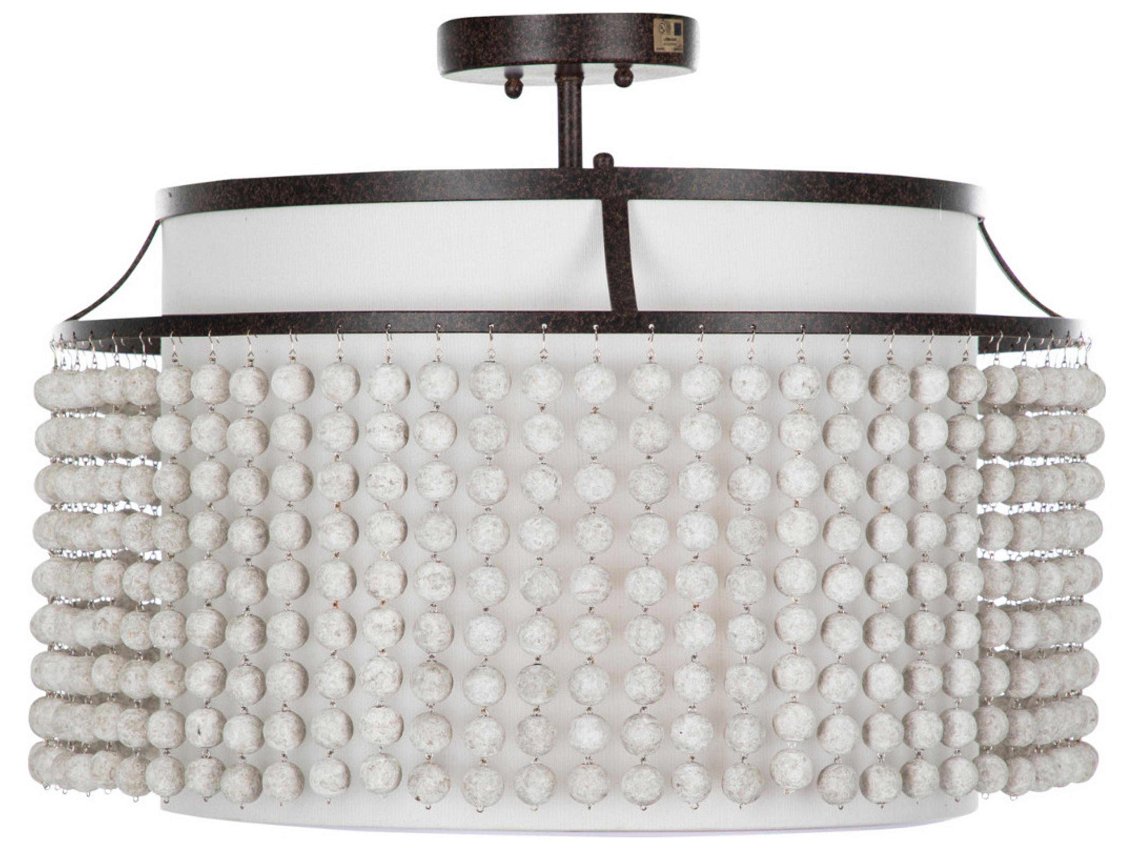 Gabby Joanna 2-Light White Flush Mount