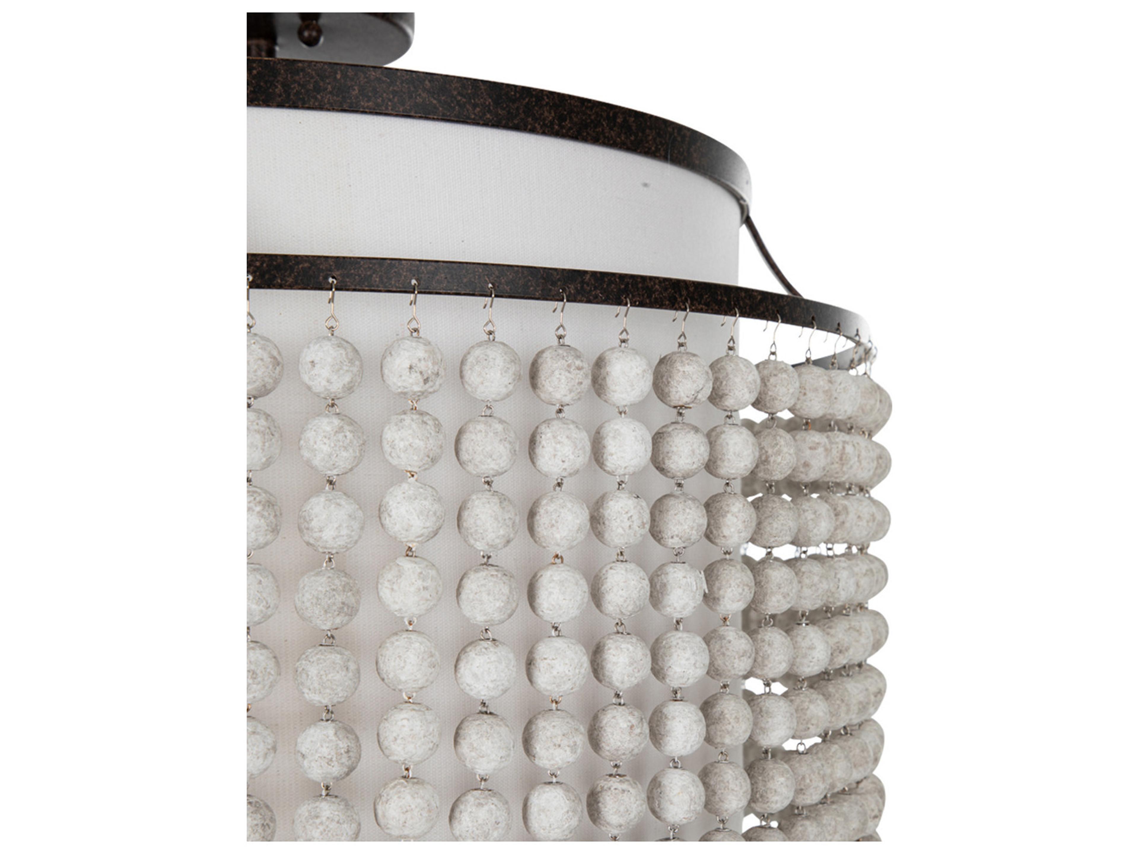 Gabby Joanna 2-Light White Flush Mount