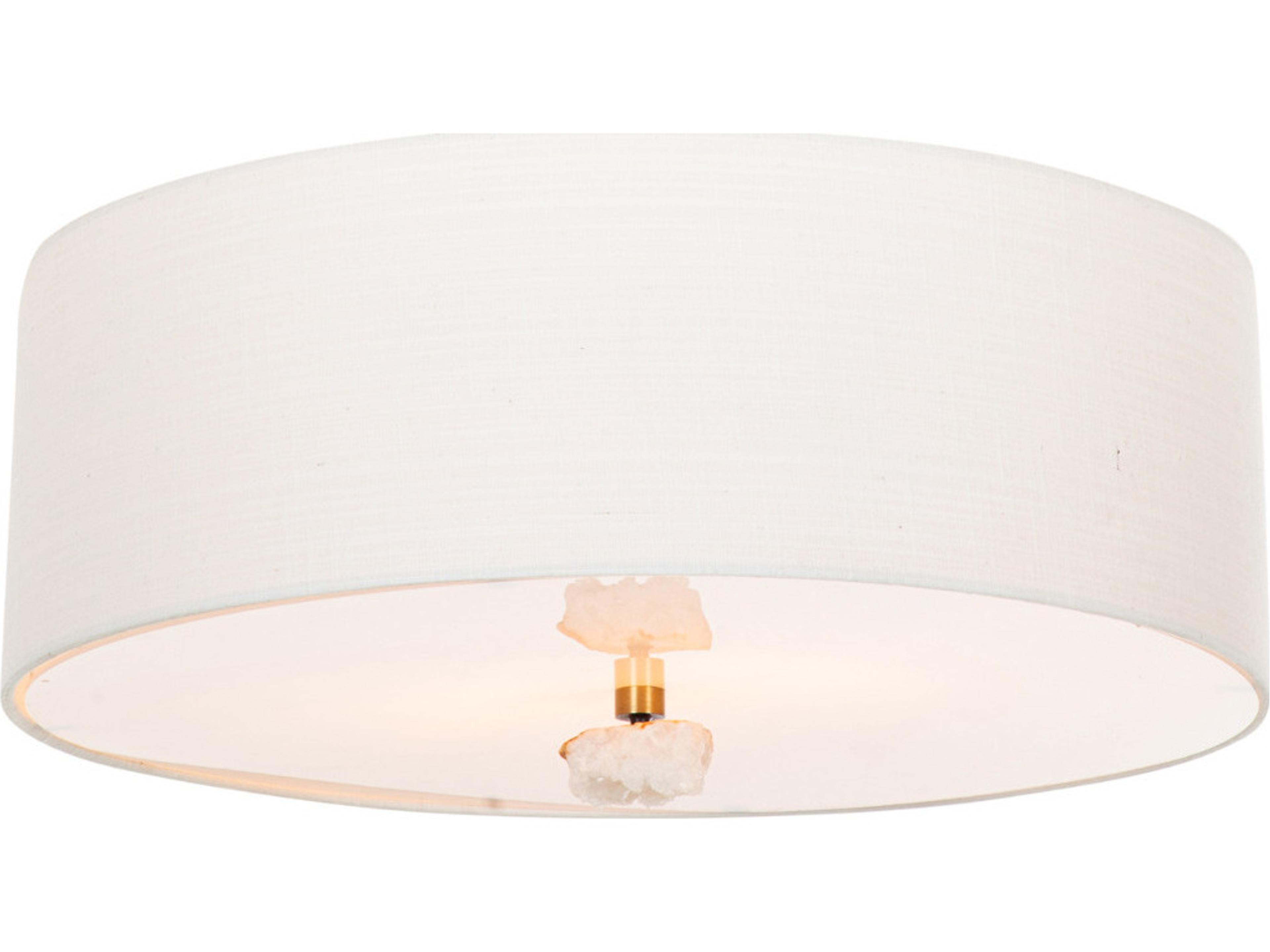 Gabby Mabel 2-Light White Flush Mount