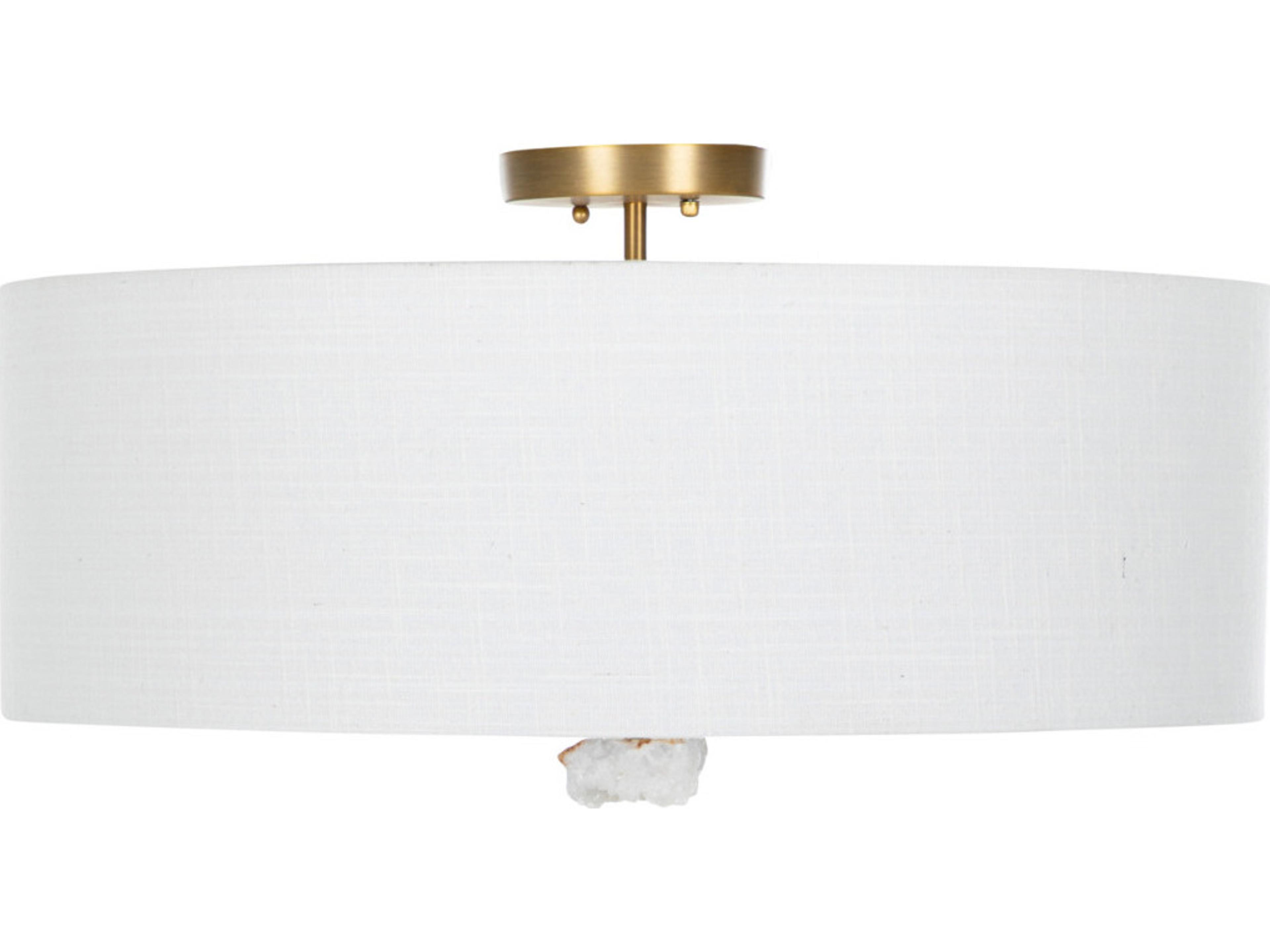 Gabby Mabel 2-Light White Flush Mount
